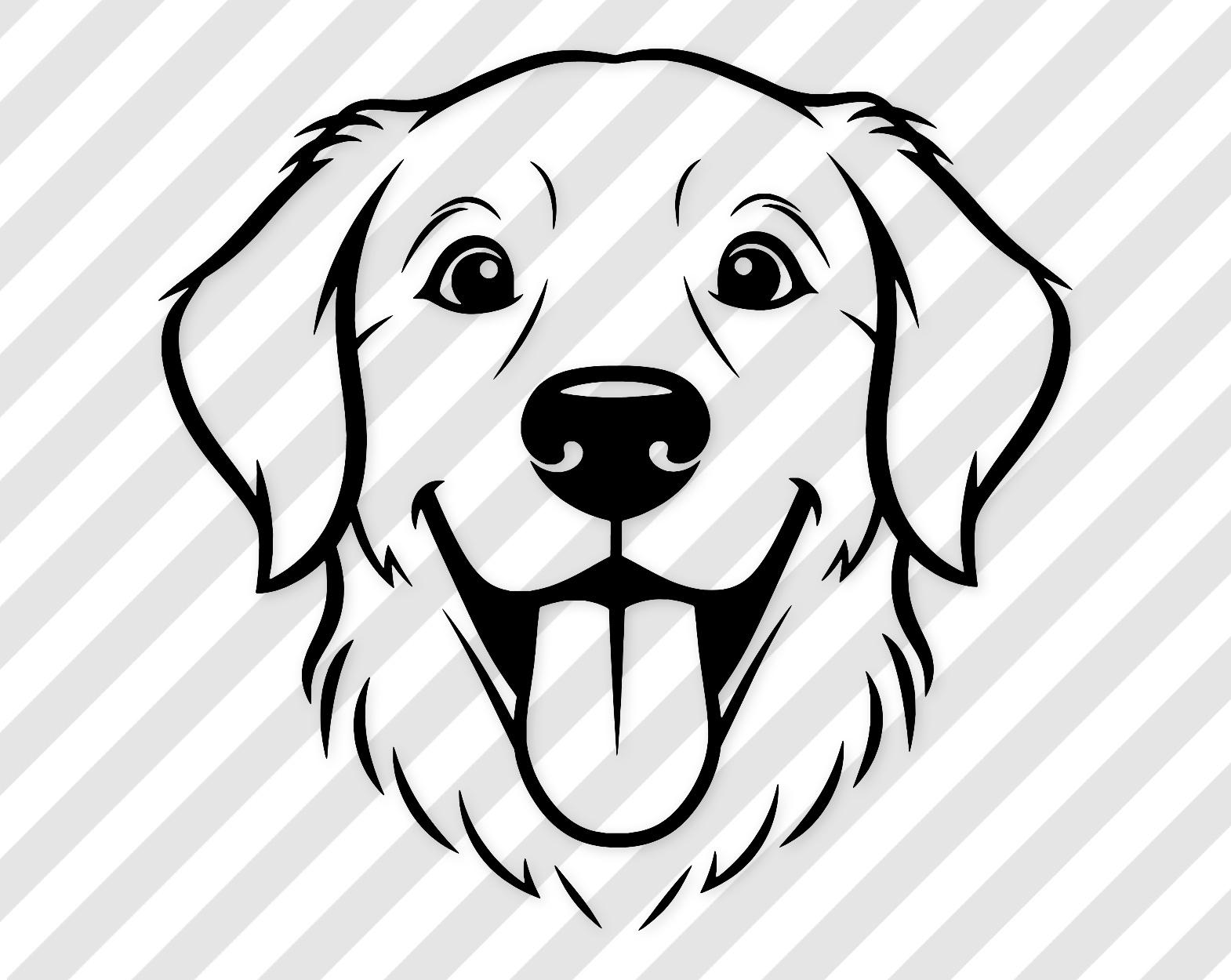 Happy Golden Retriever Svg: Bold Clean Design For T-Shirts