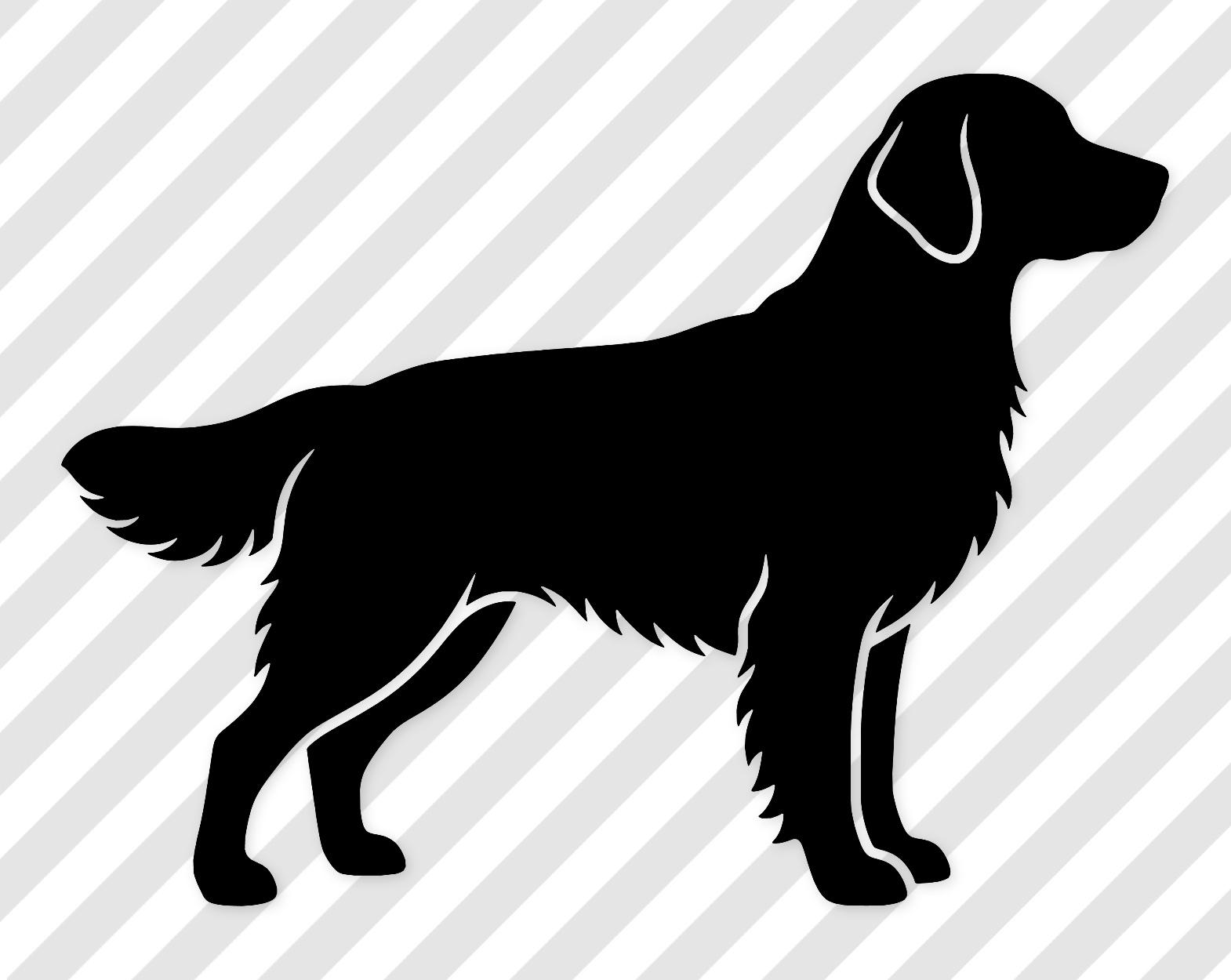 Golden Retriever Svg: Bold Silhouette Design For Home Decor