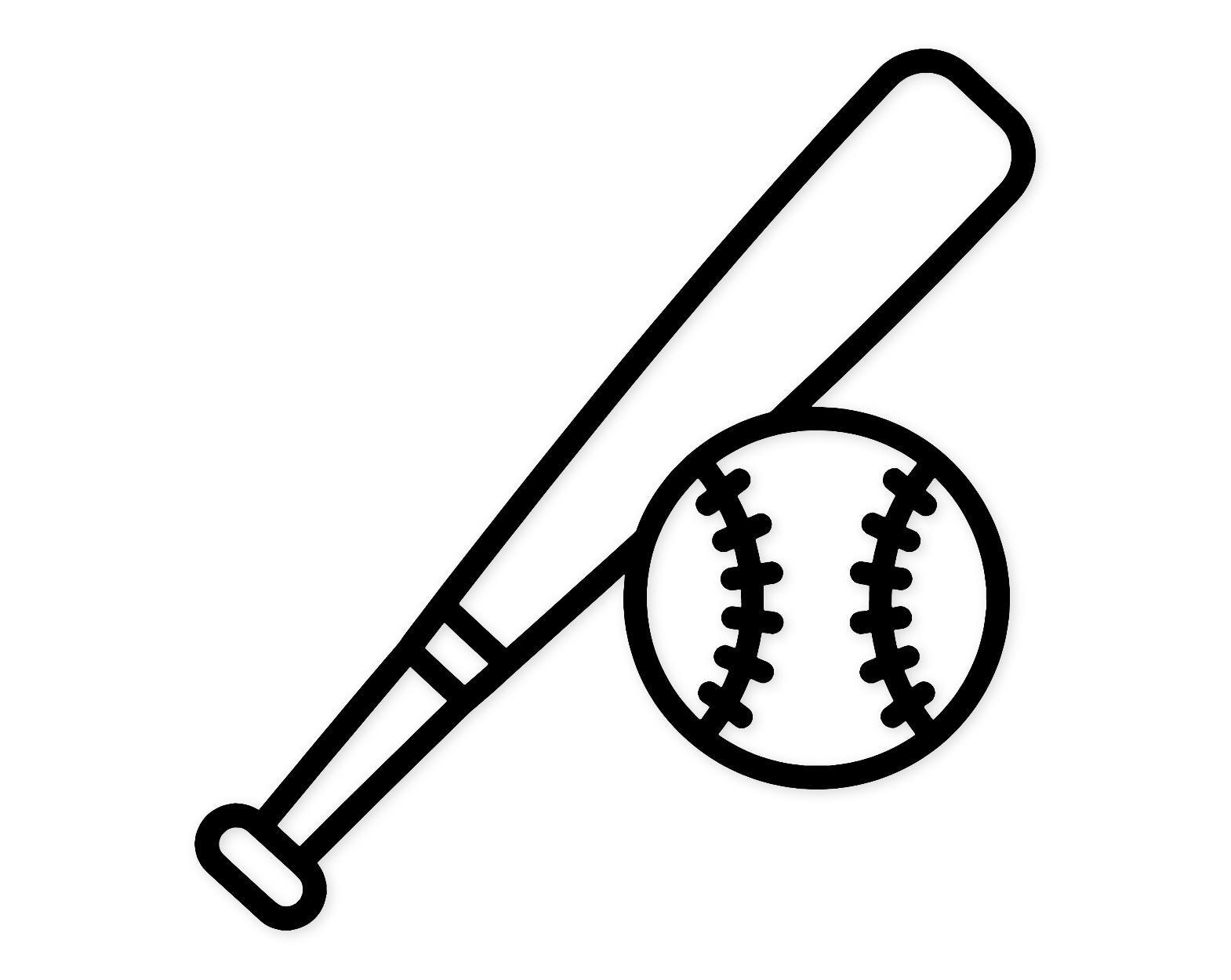 Baseball Bat And Ball Svg Png: Minimalist Design For T-Shirts