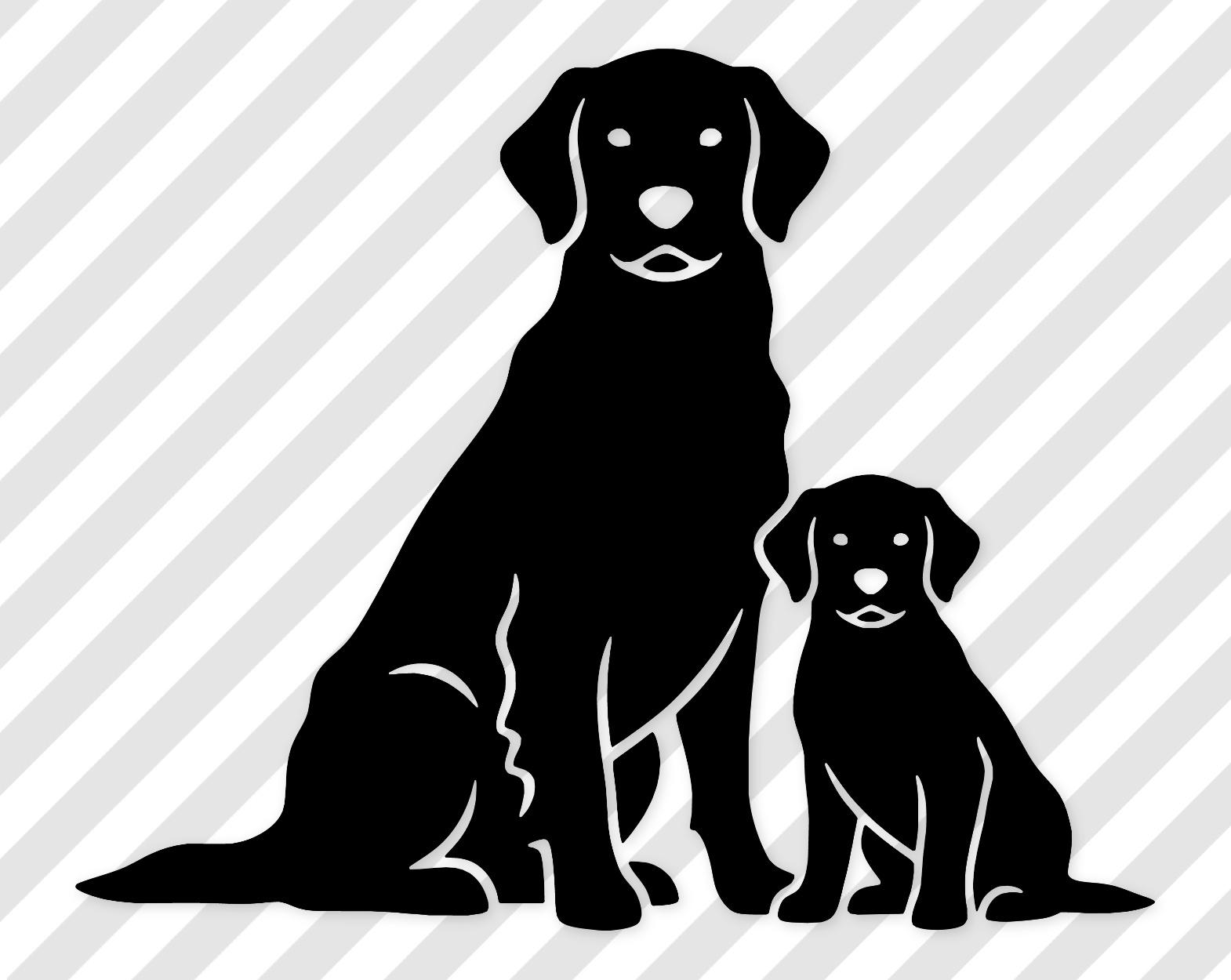 Golden Retriever Silhouette – Bold Black Dog Cut File For Crafts