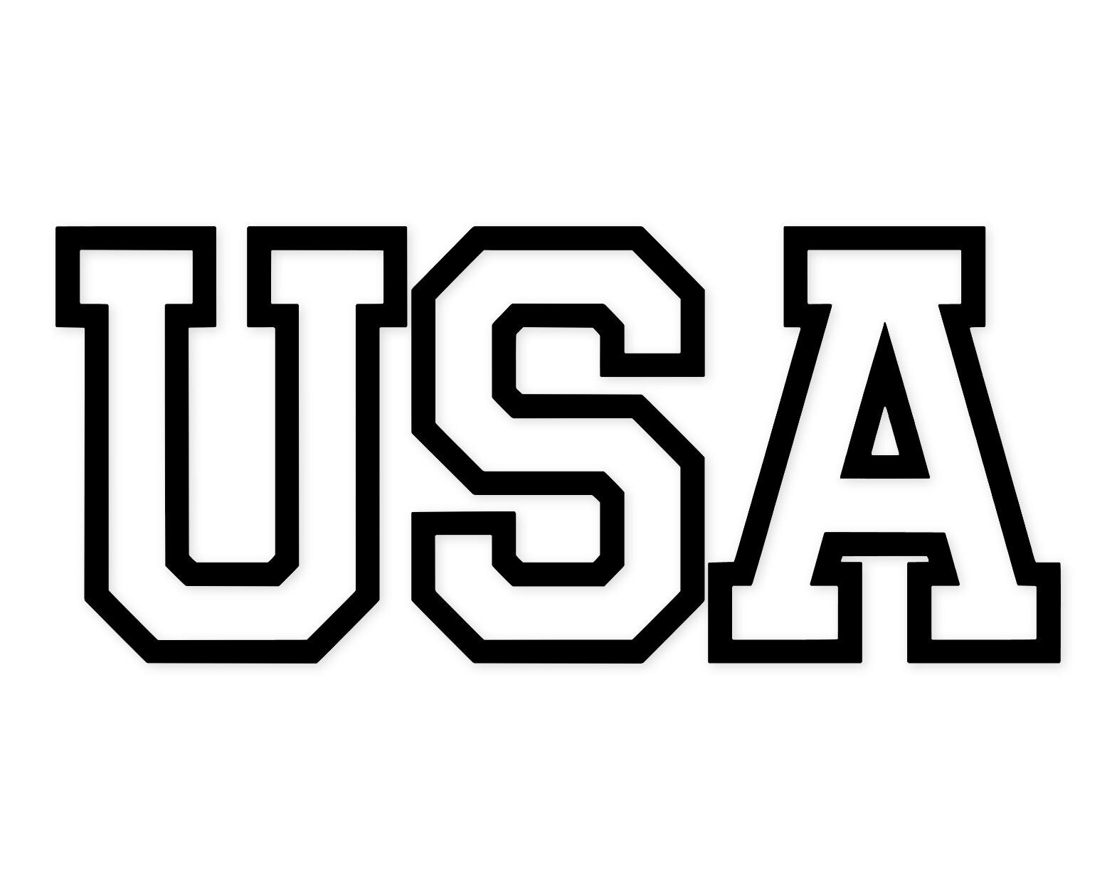 Bold Usa Text Svg Png: Cut Ready Digital Design For Cricut Silhouette