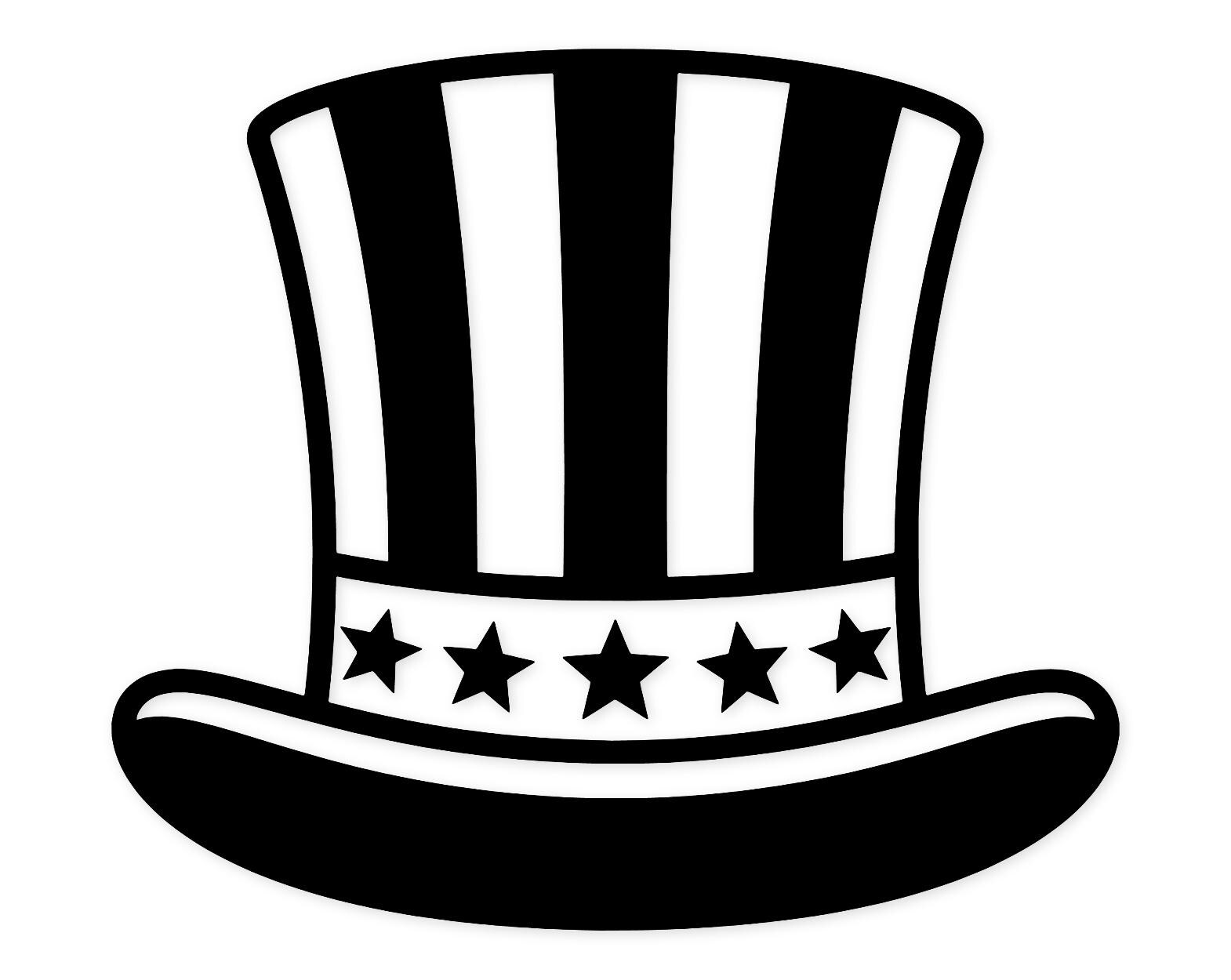 Patriotic Hat Svg Png: Bold Clean Lines For Holiday Decor