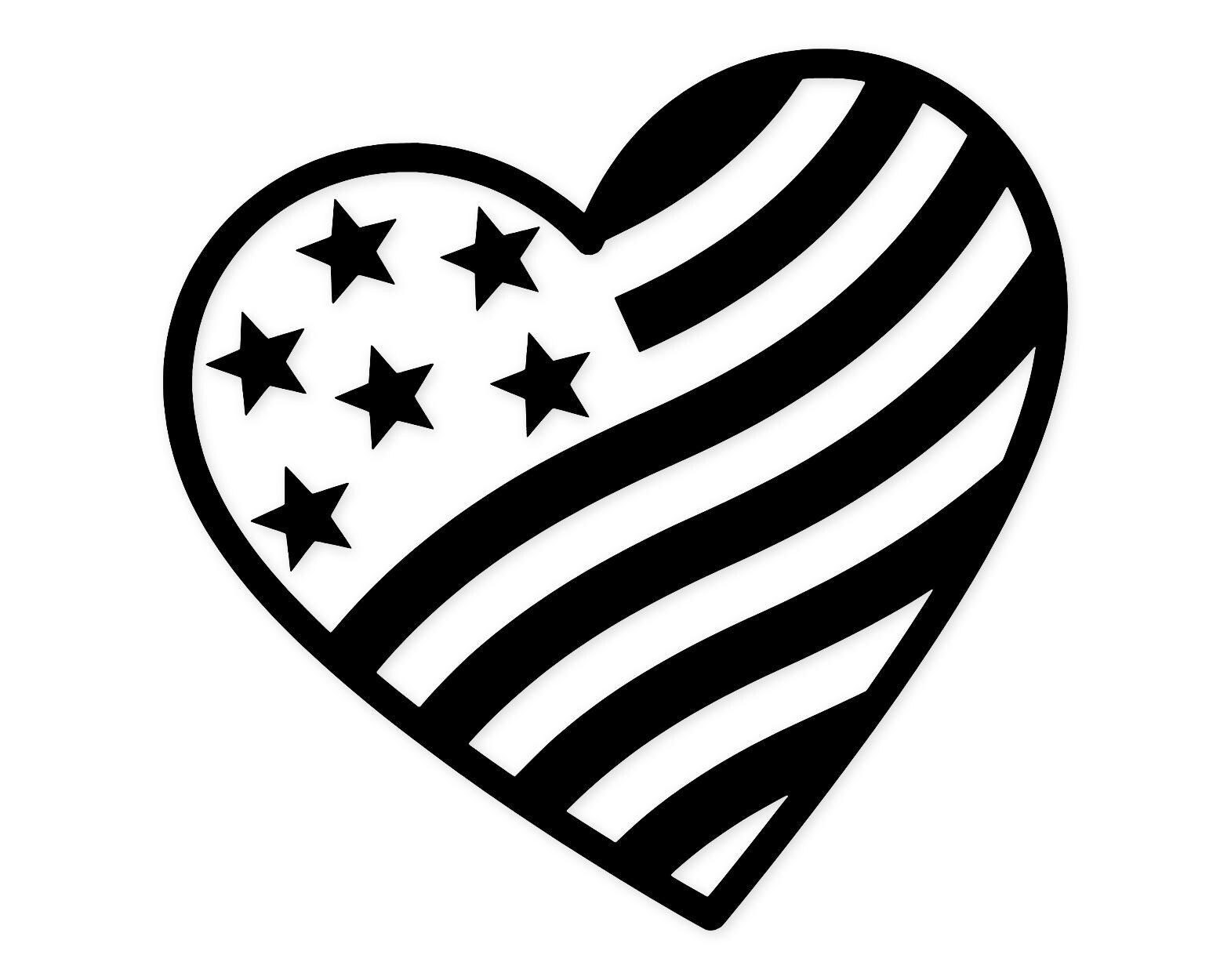 Patriotic Heart Svg Png: Cut Ready Digital Design For Cricut Silhouette