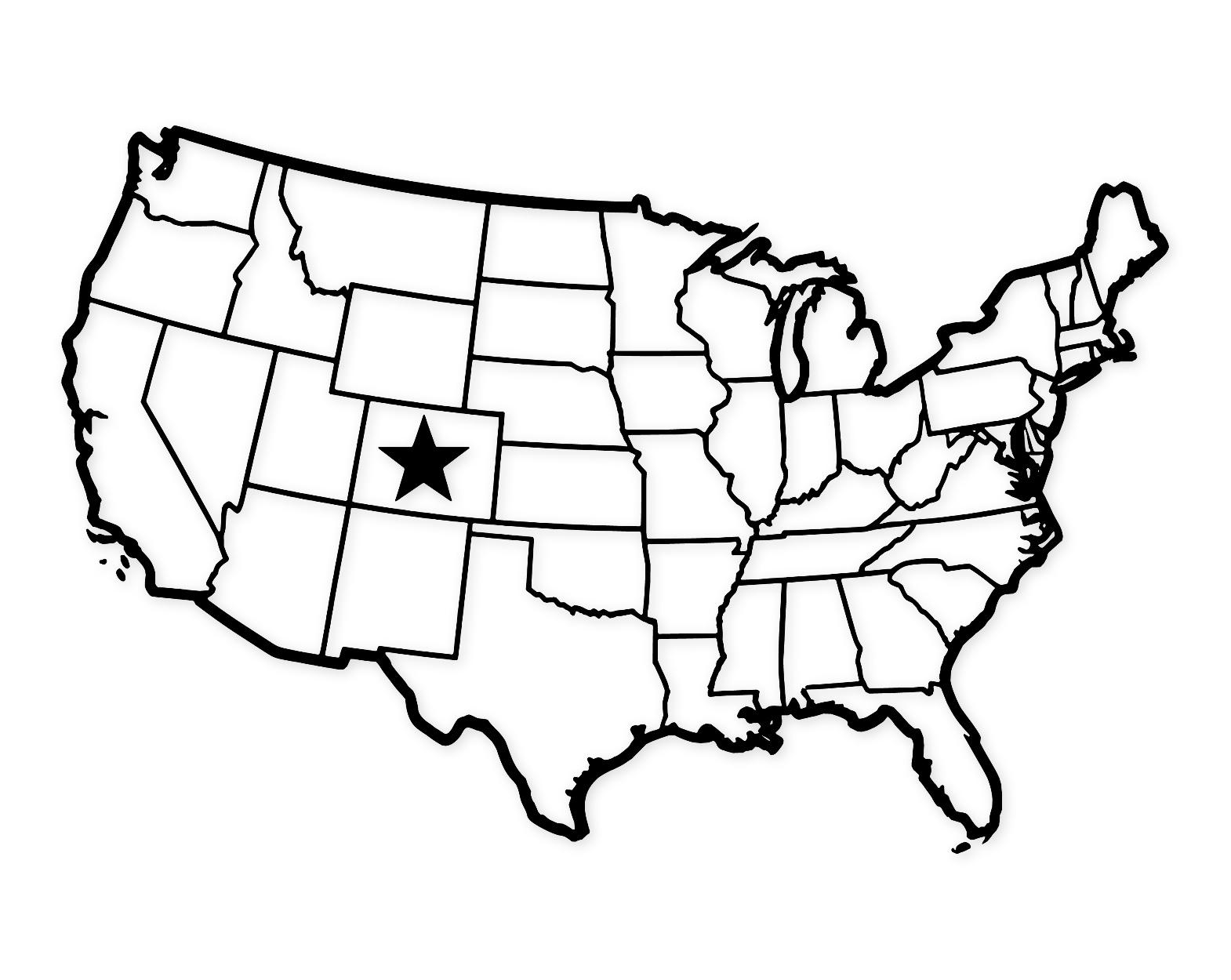 U.S. Map Outline Svg Png: Clean Design For Cricut Projects