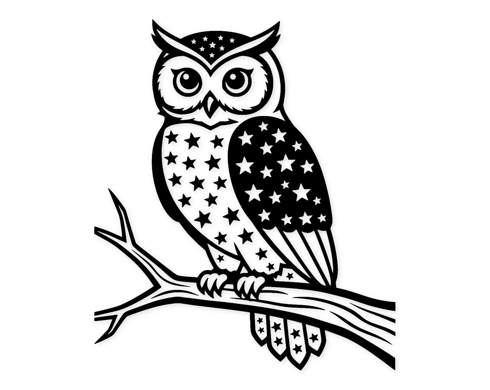 Owl Of Liberty Svg Png: Cut Ready Digital Design For Cricut Silhouette