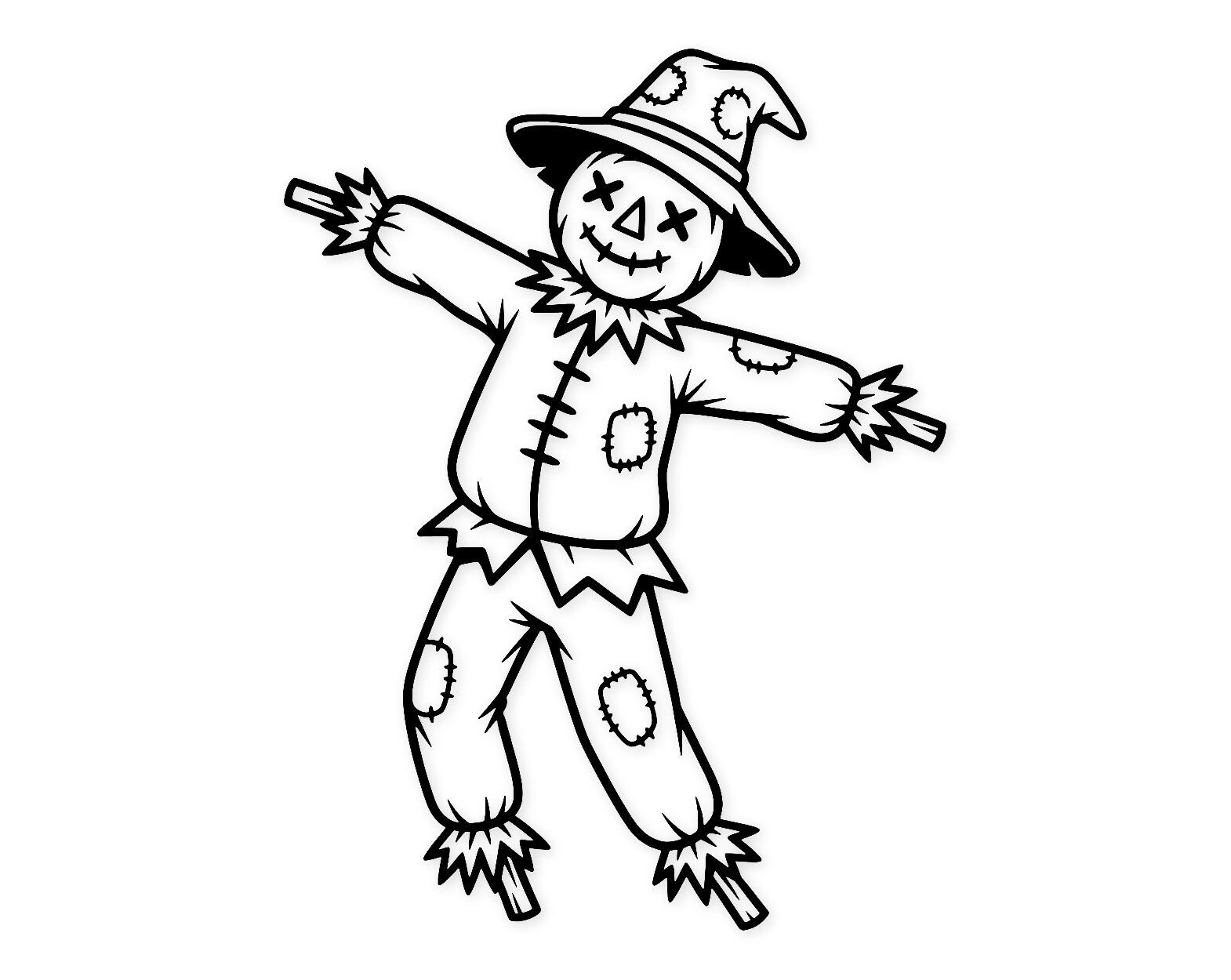 Classic Scarecrow Svg Png: Bold Design For Home Decor