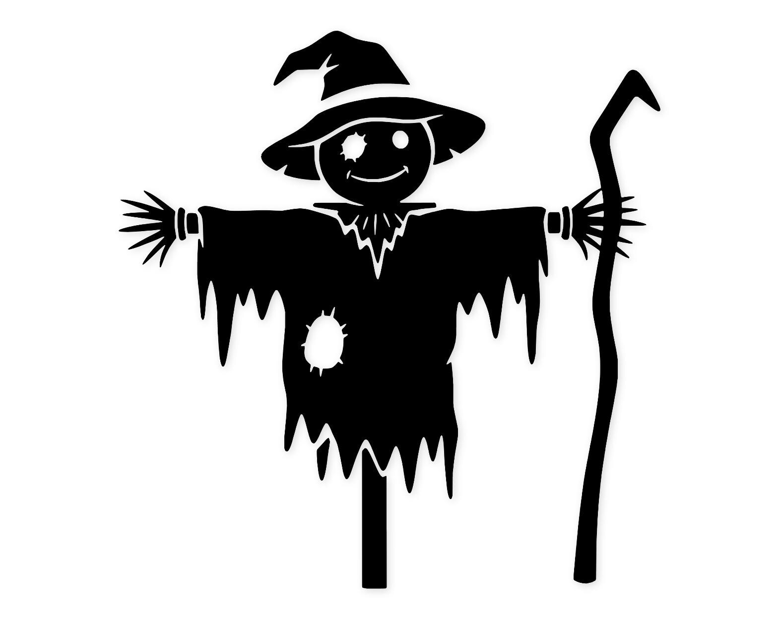 Scarecrow Svg Png: Bold Silhouette For Décor Projects