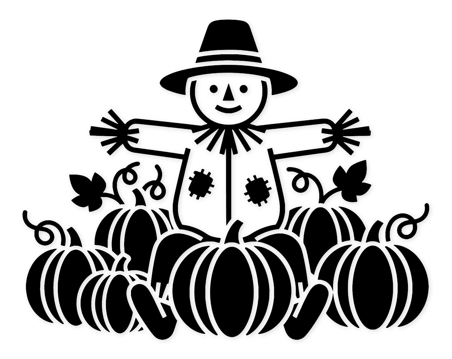 Pumpkin Patch Scarecrow Svg Png: Cut Ready Digital Design For Cricut Silhouette