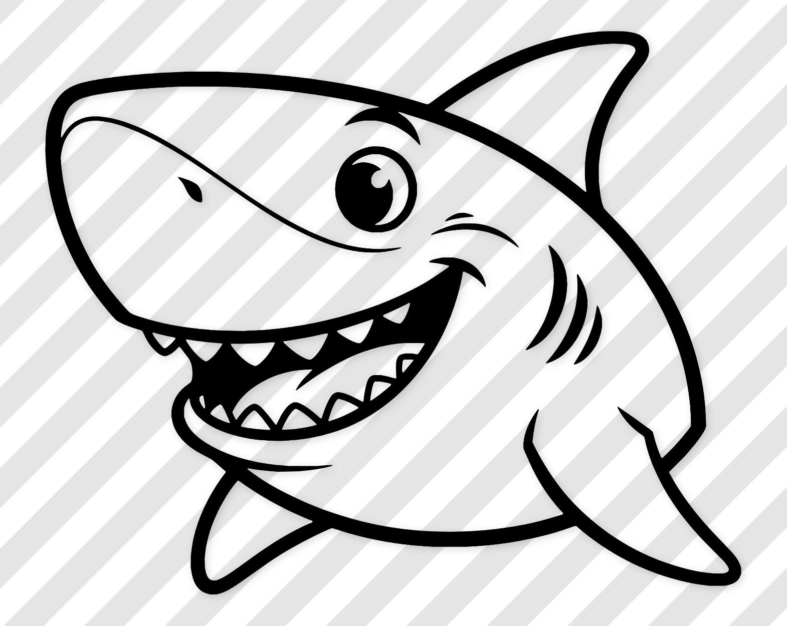 Smiling Shark Head Svg: Bold Design For Kids' Projects