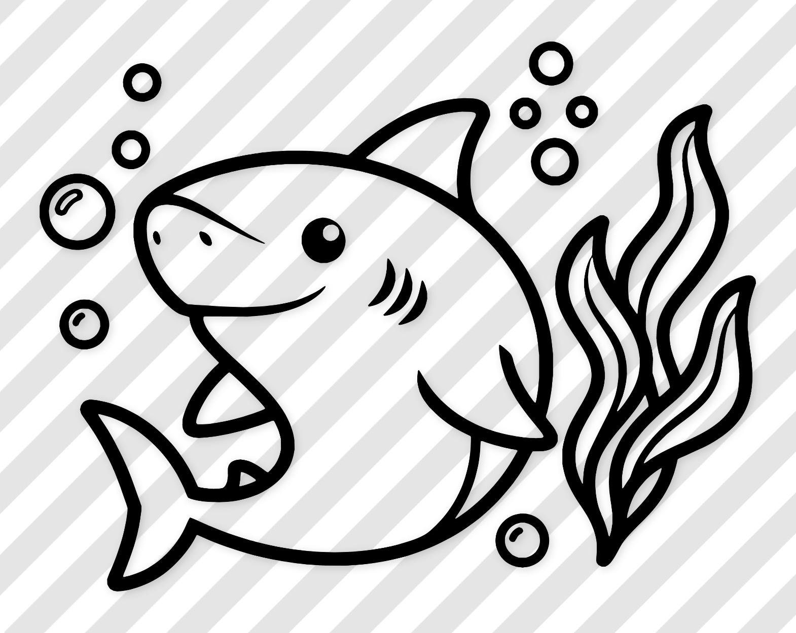 Shark Svg: Minimalist Design For Kids' Decor