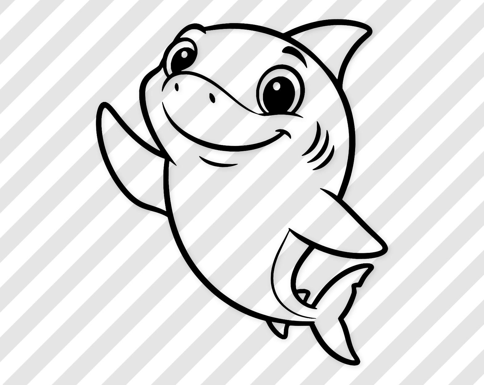 Friendly Shark Svg: Cute Design For T-Shirts