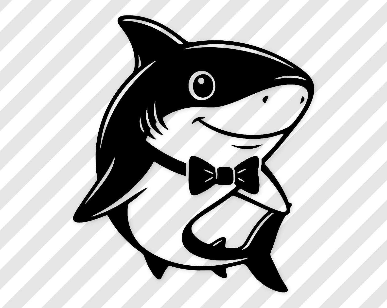 Shark Svg: Cute Bowtie Design For Kids' Crafts