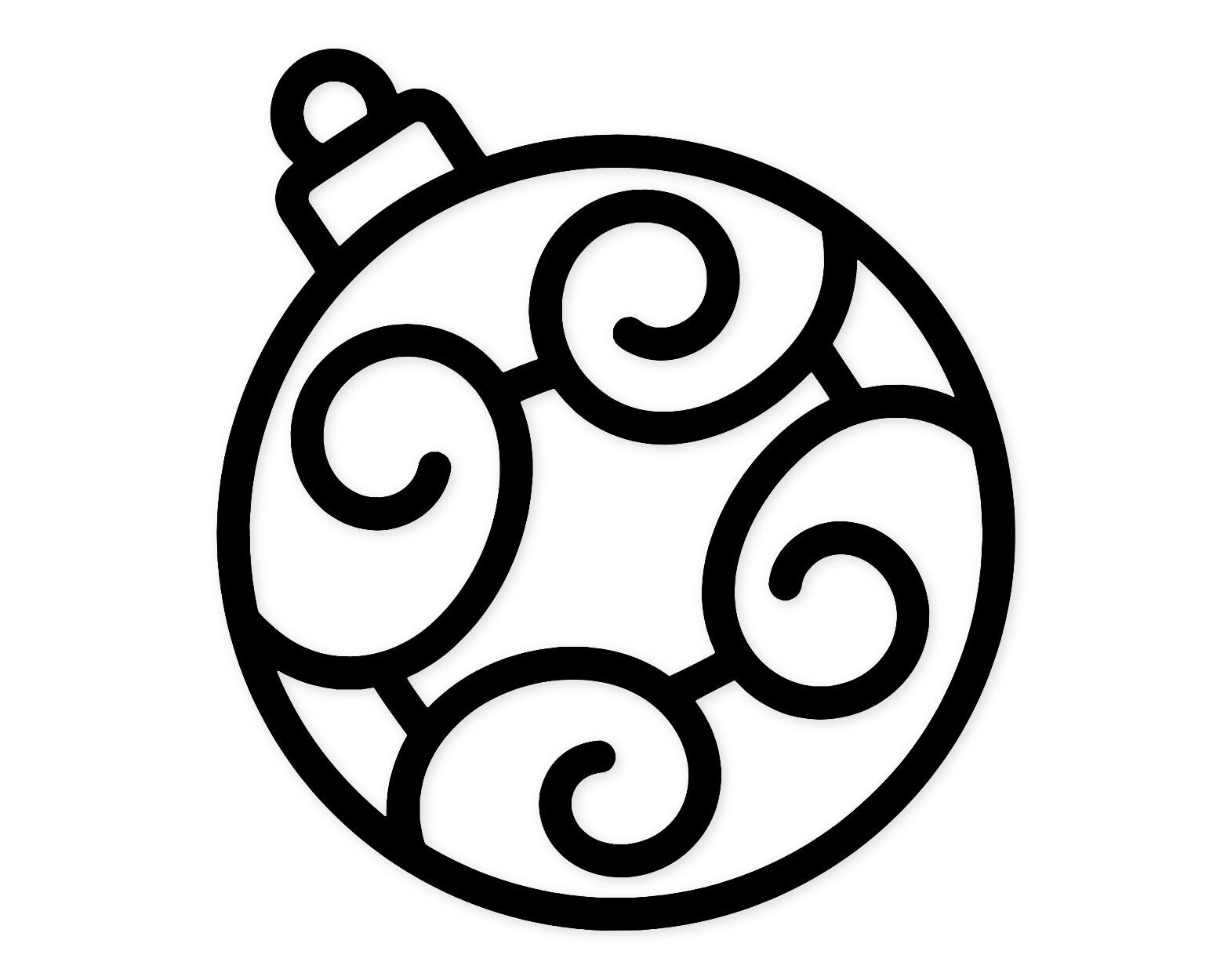 Ornament Swirl Svg Png: Bold Design For Christmas Projects