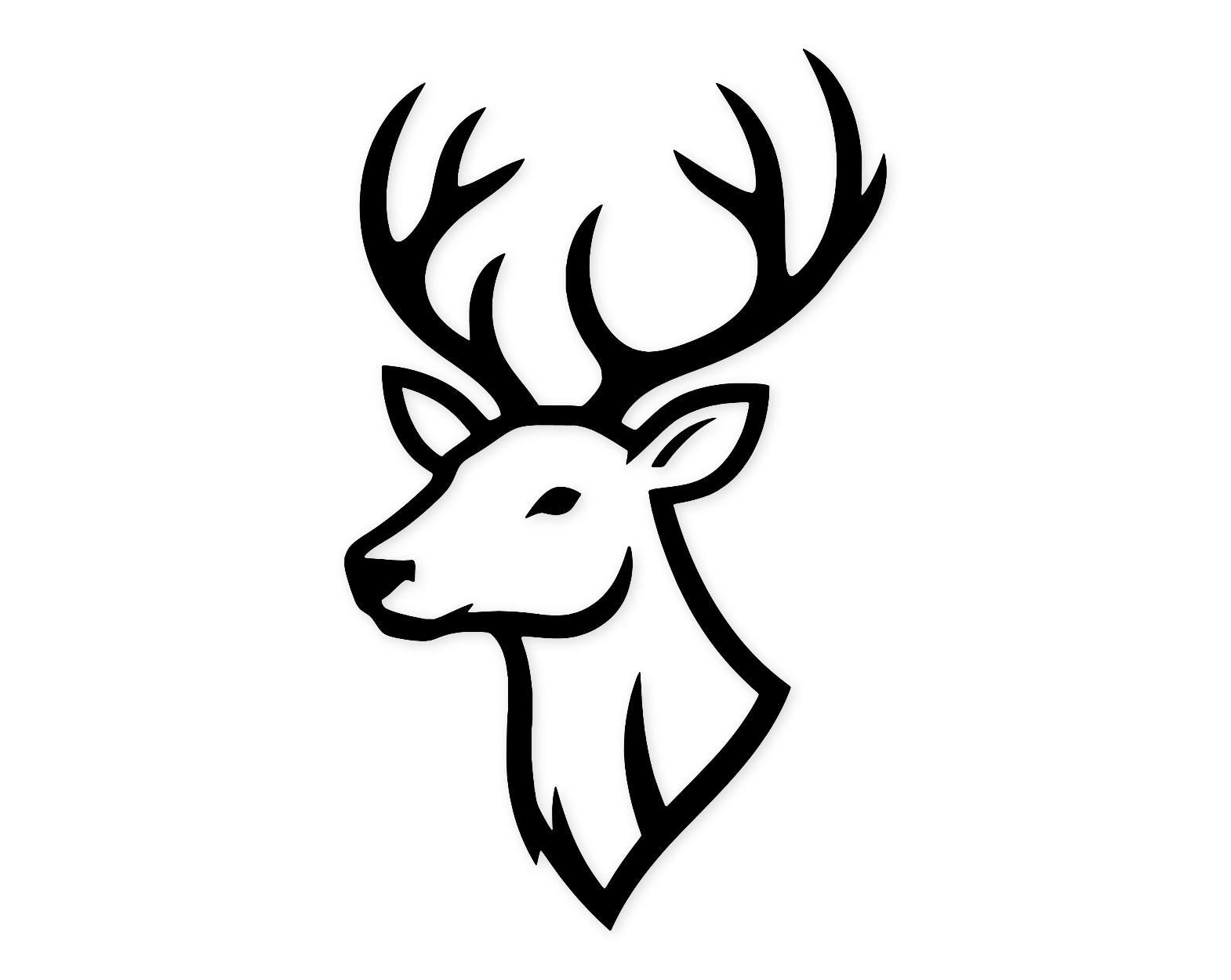 Reindeer Portrait Svg Png: Minimalist Design For Crafts