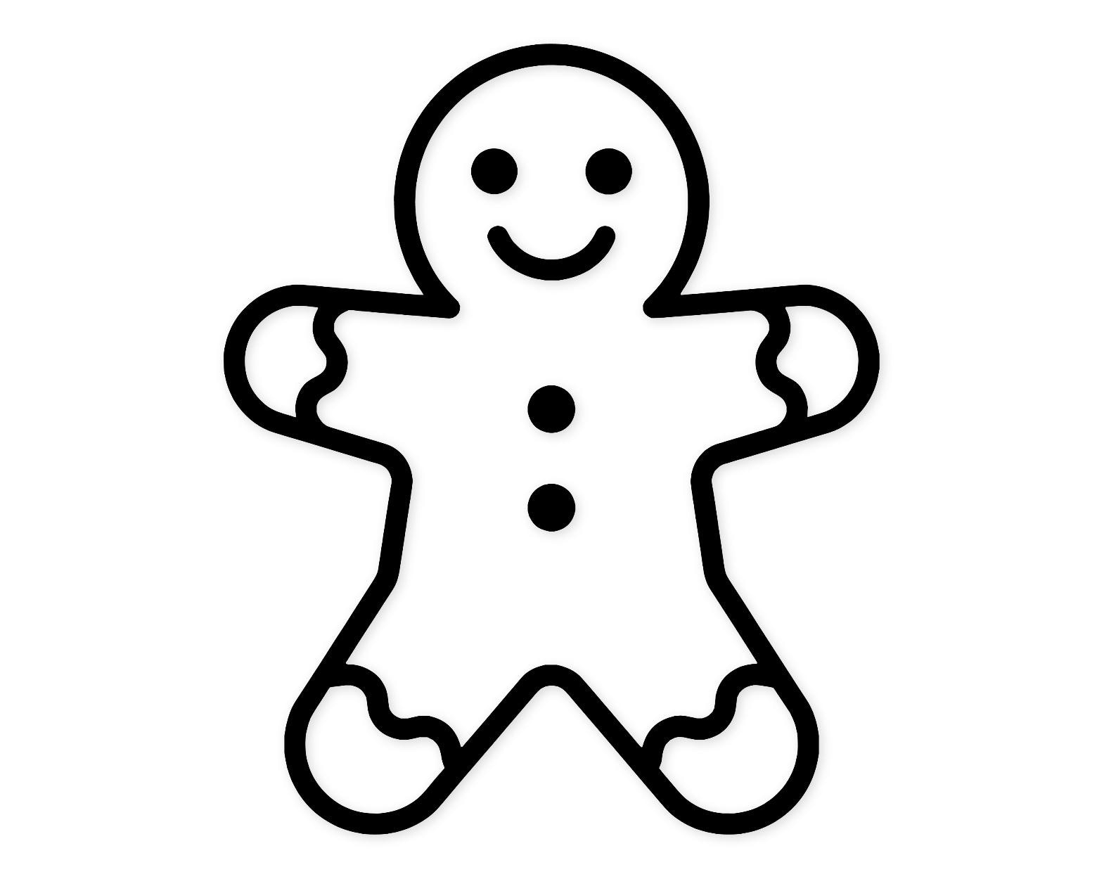 Gingerbread Man Svg Png: Bold Outline For Baking Projects