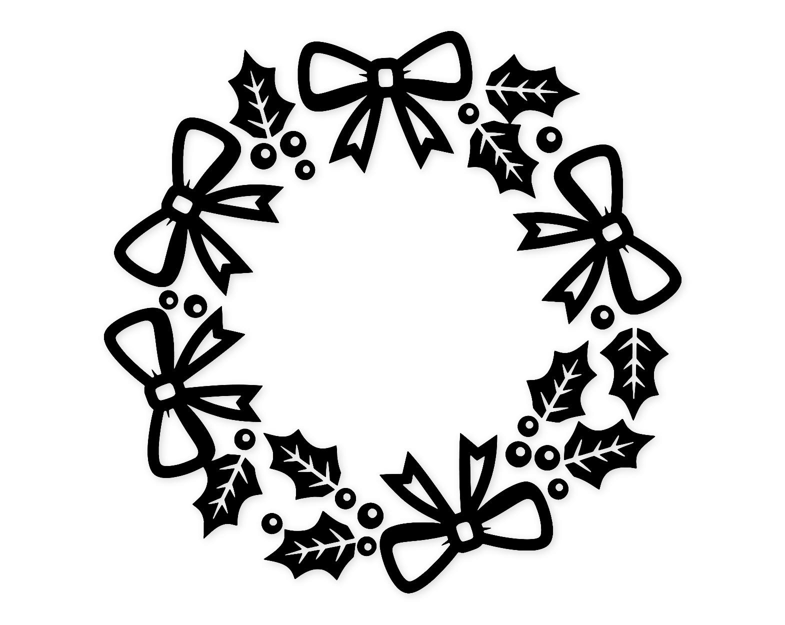 Christmas Wreath Svg Png: Elegant Cut File For Holiday Decor