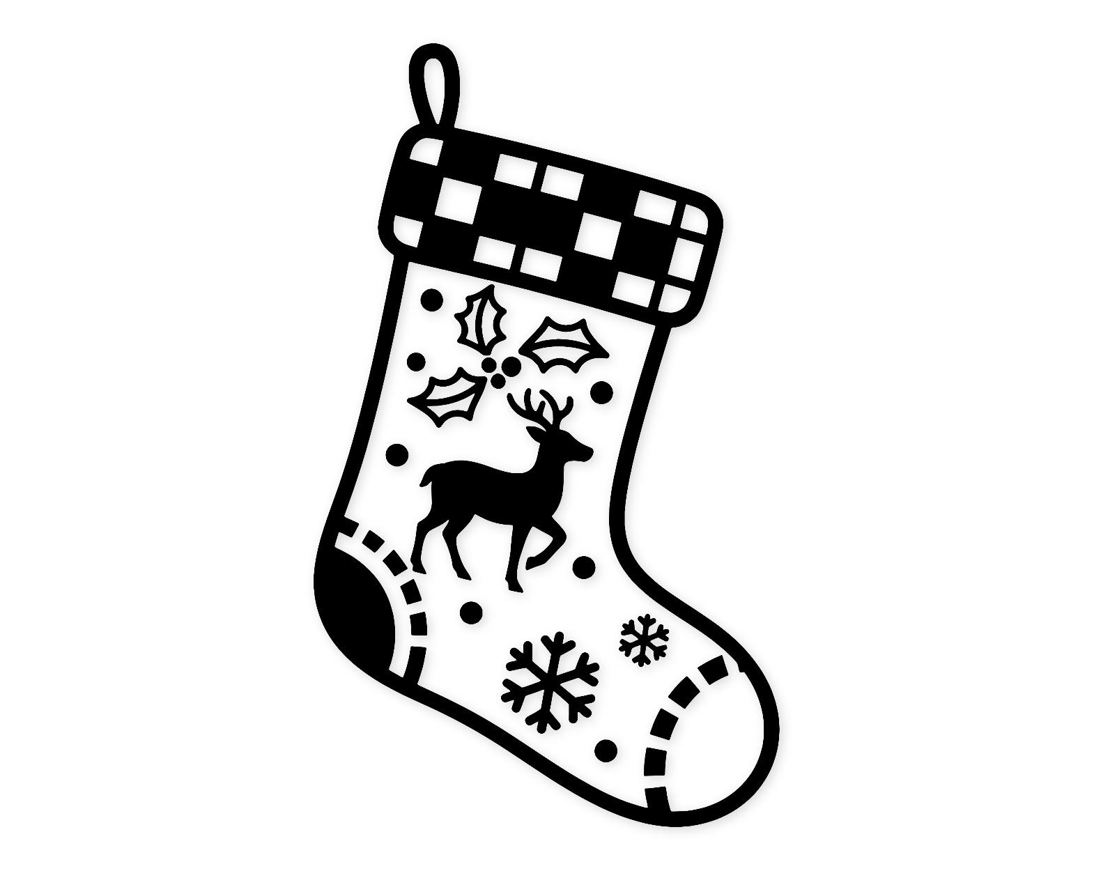 Stocking Svg Png: Bold Cut File For Christmas Decor