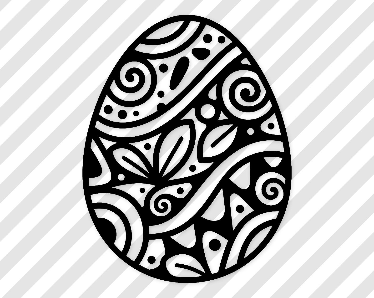 Easter Egg Svg: Bold Outline Design For Crafts