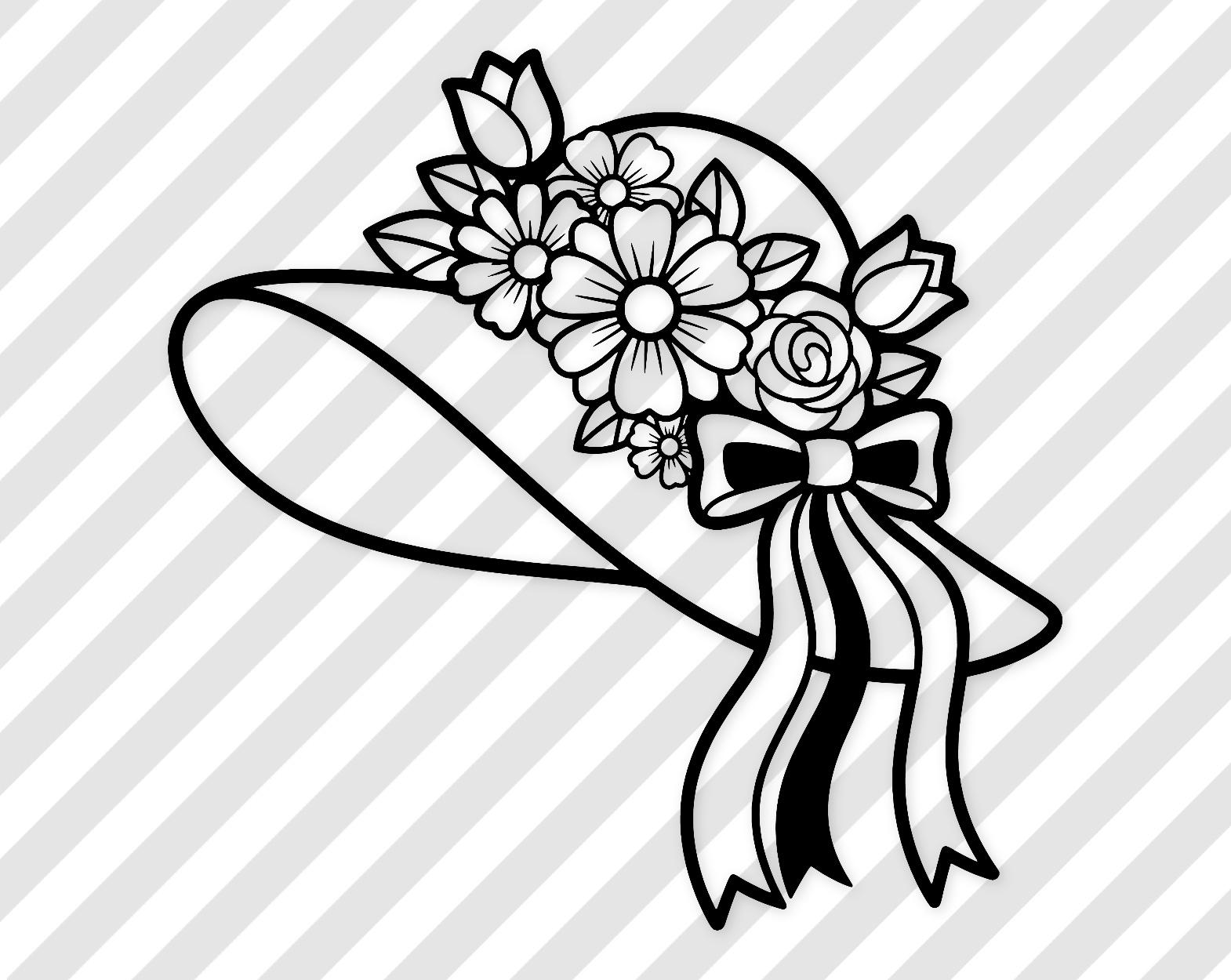 Easter Bonnet Svg: Floral And Whimsical Cut File For Crafts
