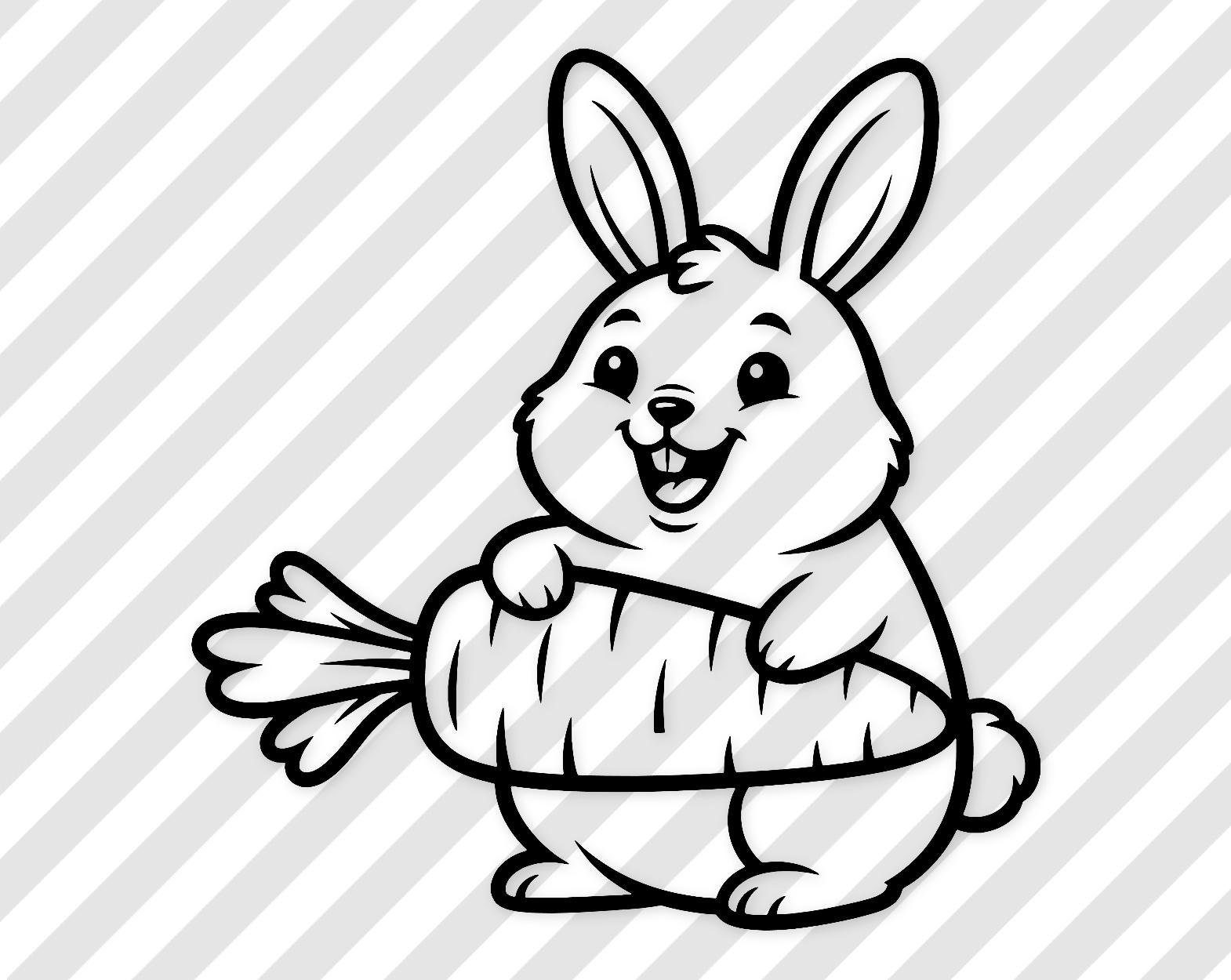 Bunny Carrot Svg: Cute Design For T-Shirts