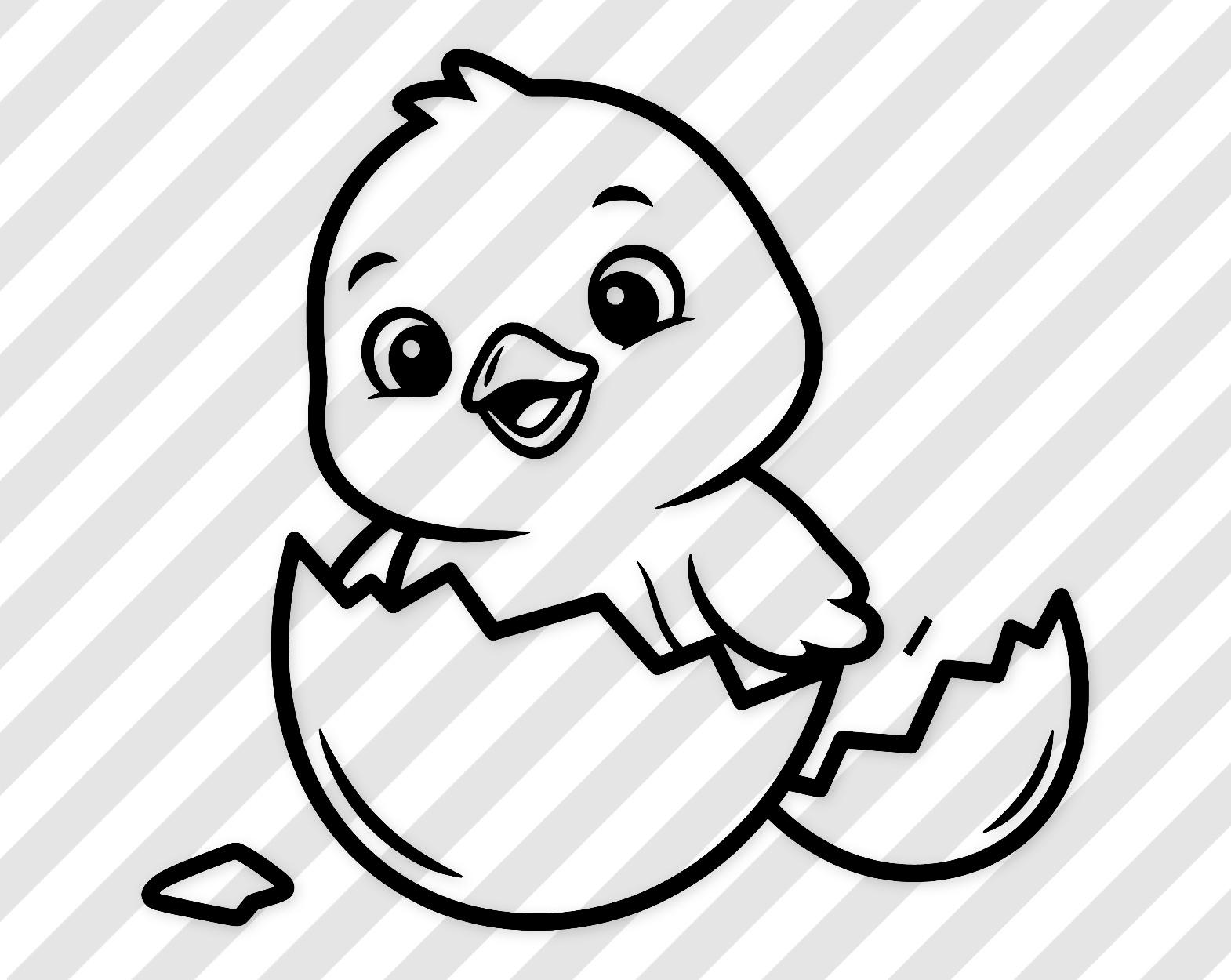 Chick Peeking Svg: Whimsical Design For Easter Crafts
