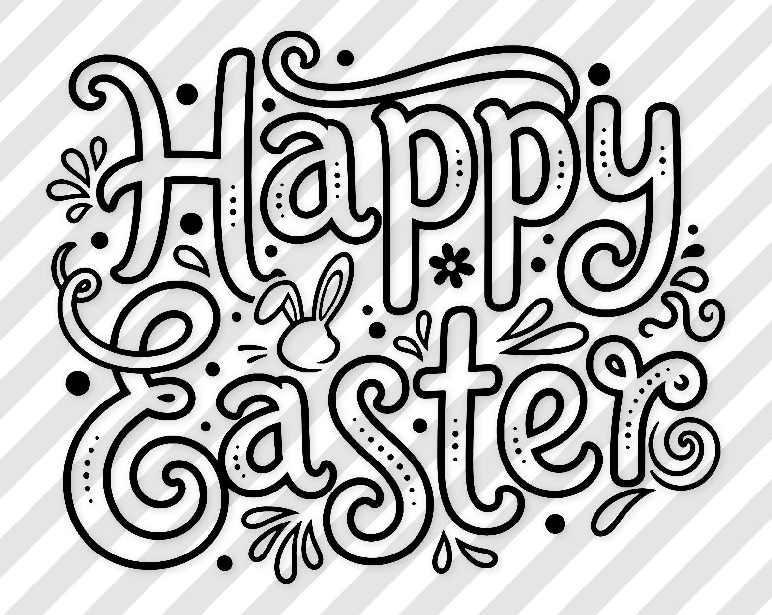 Easter Calligraphy Svg: Elegant Design For Crafts