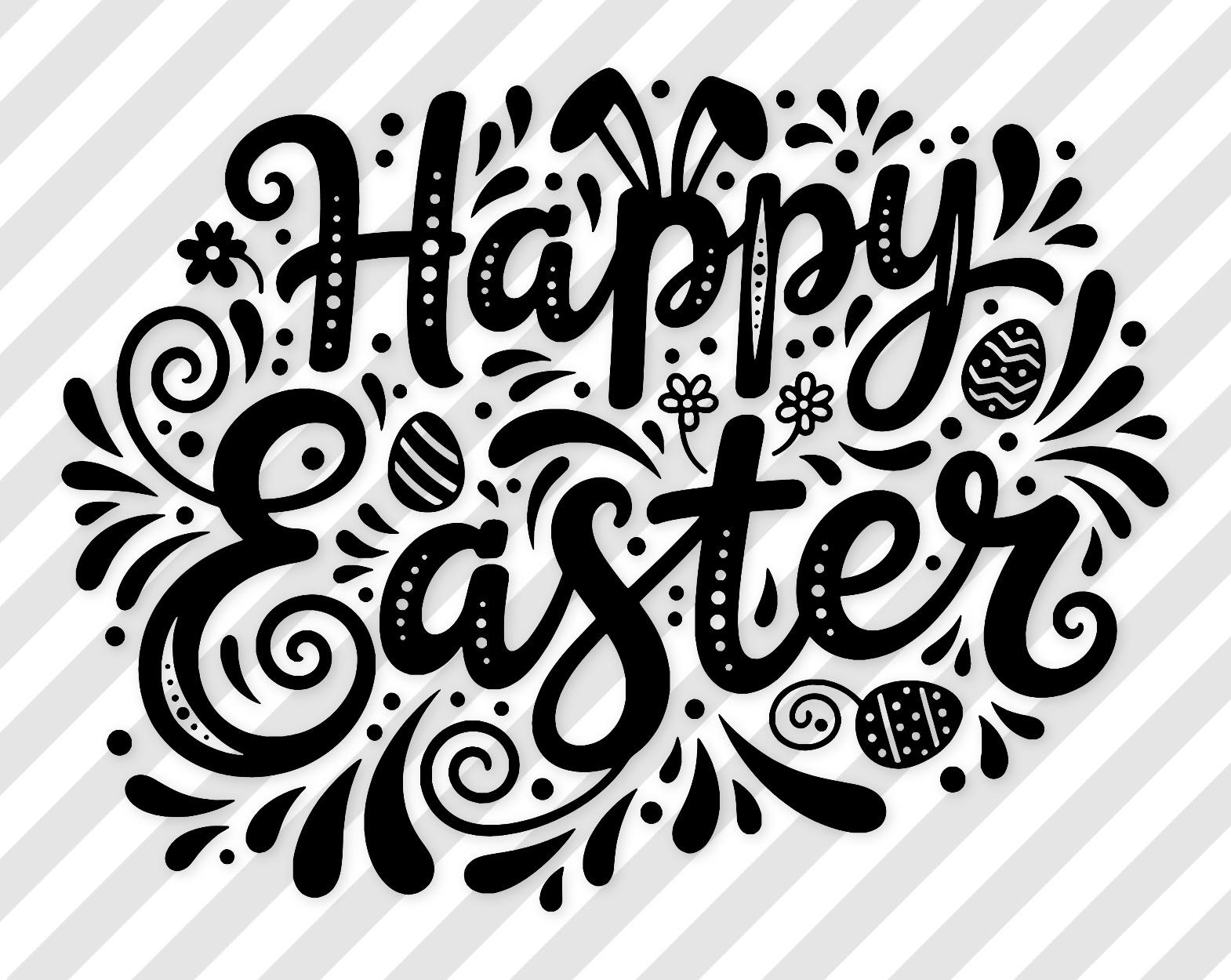 Happy Easter Calligraphy Svg: Elegant Design For Crafting