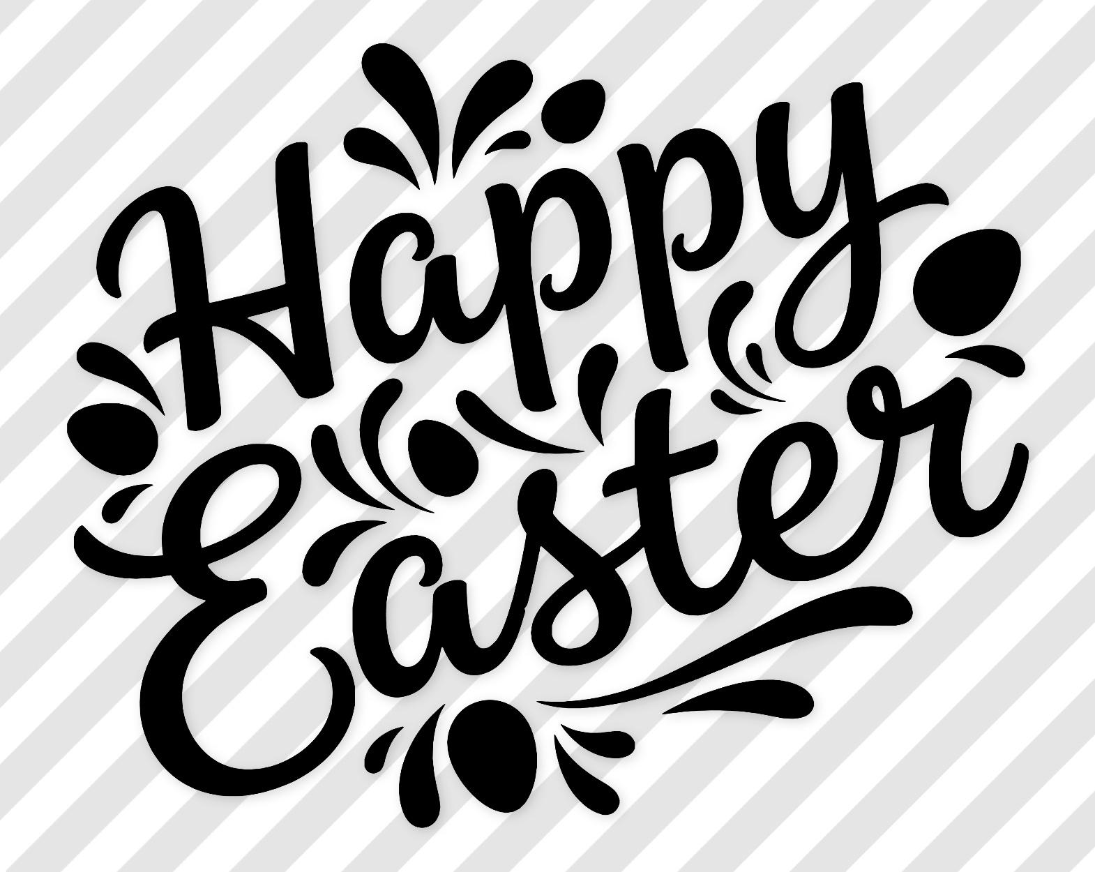 Happy Easter Calligraphy Svg: Elegant Design For Crafting