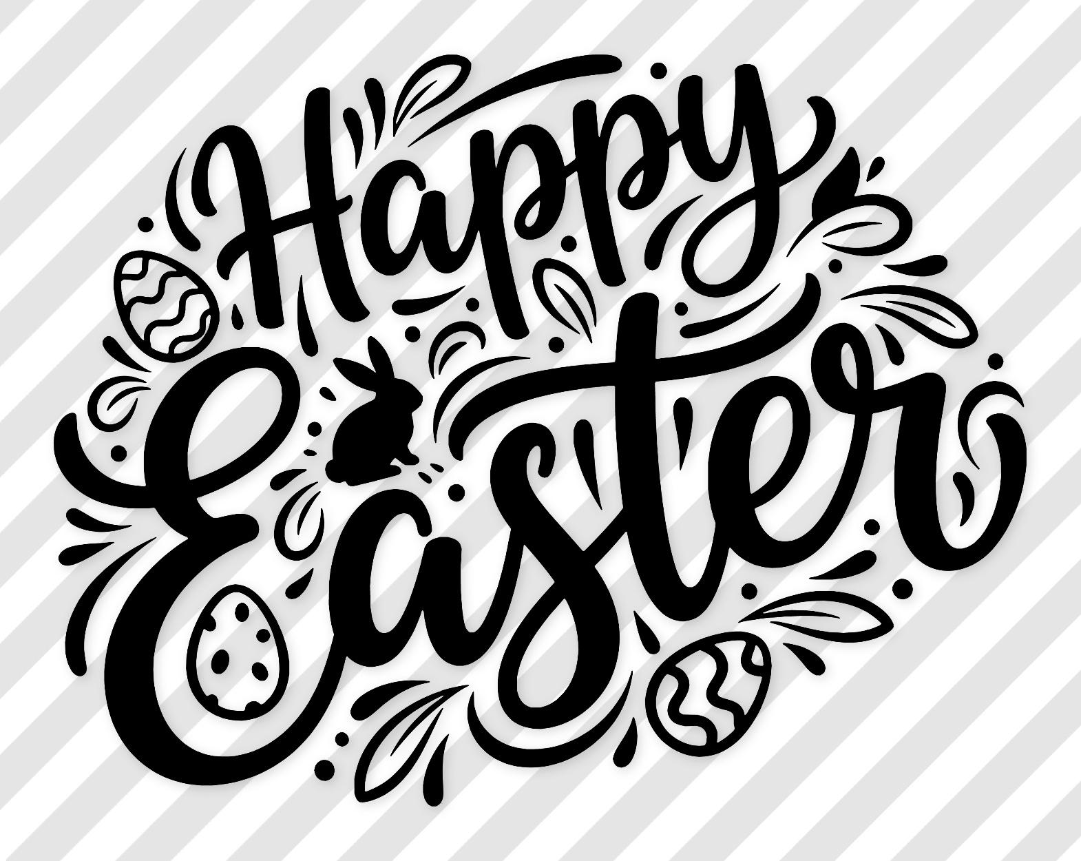 Easter Calligraphy Svg: Hand-Drawn Design For Celebrating Spring