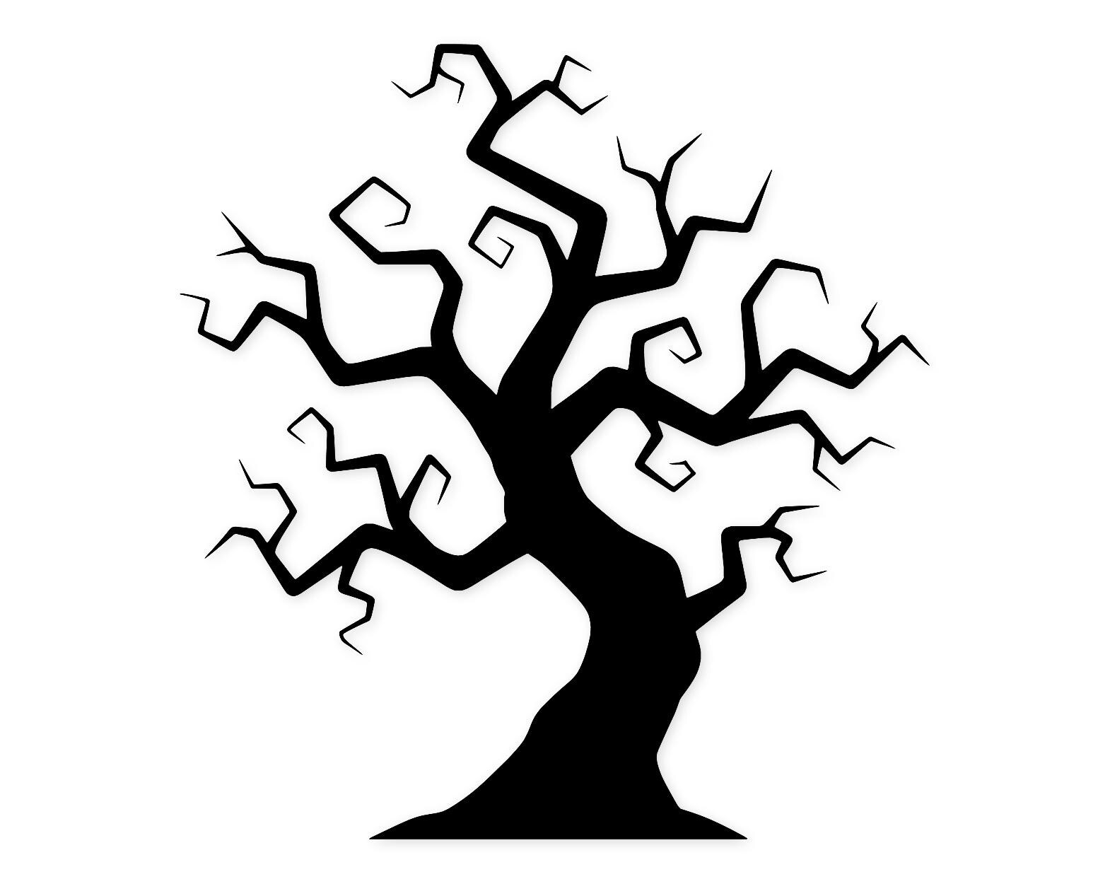 Spooky Tree Svg Png: Bold Silhouette Design For Halloween Projects