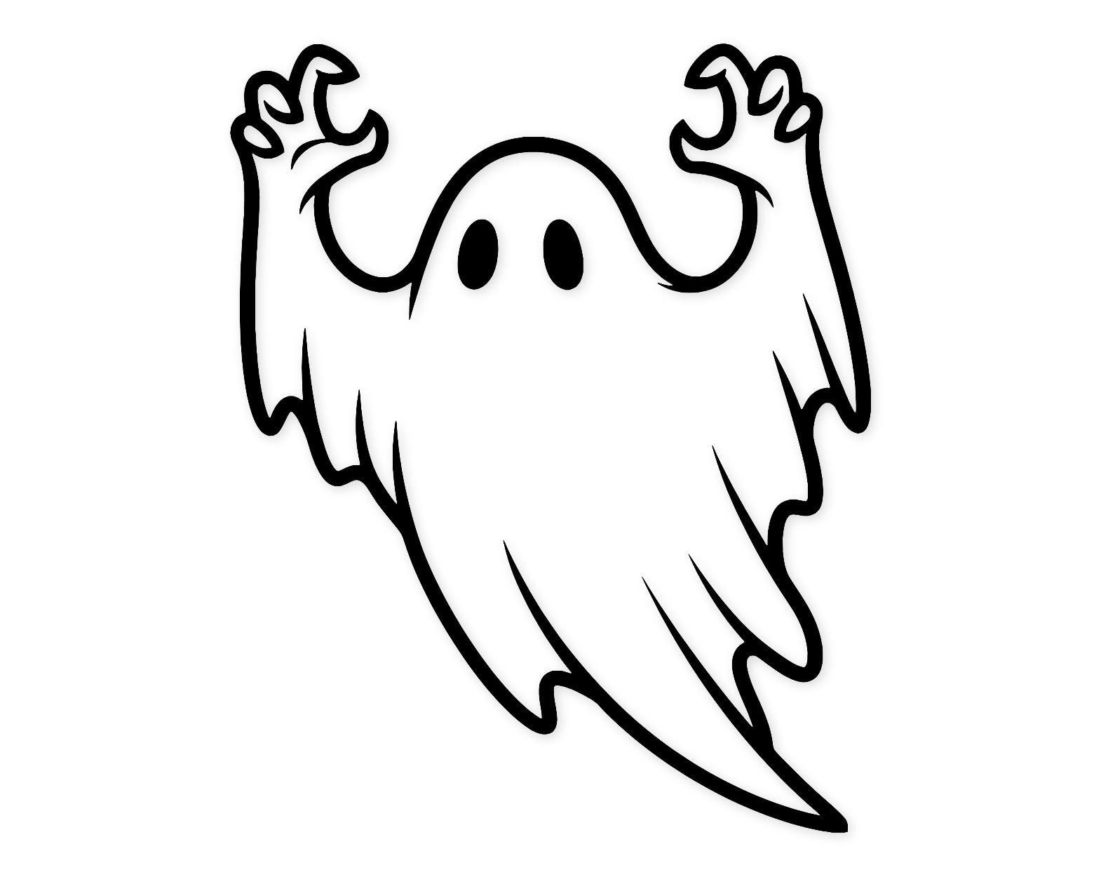 Ghost Svg Png: Simple Outline Cut File For Halloween Decor