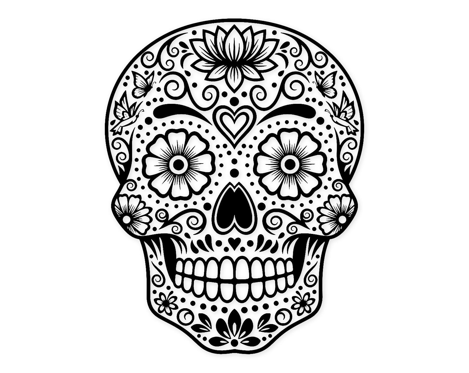 Day Of The Dead Skull Svg Png: Cut Ready Digital Design For Cricut Silhouette