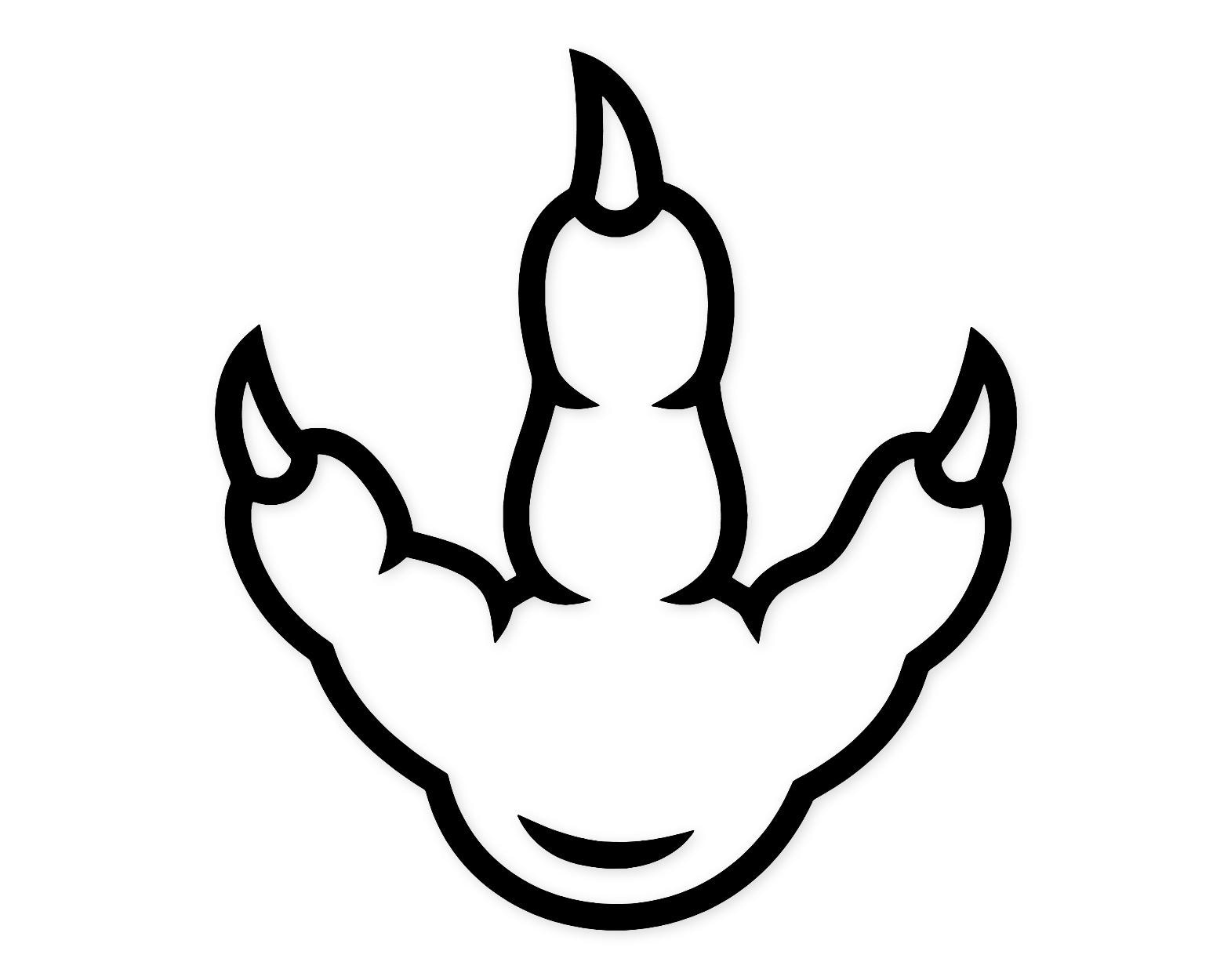T-Rex Footprint Svg Png: Bold High Contrast Design For Stickers And Decals