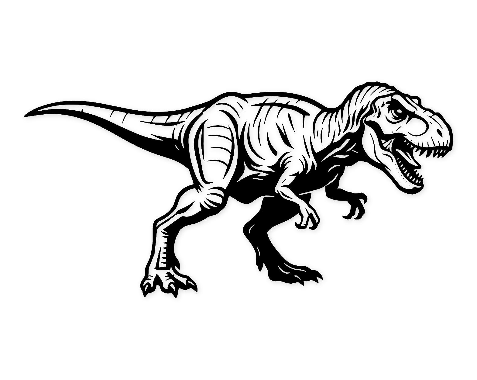 T-Rex Attack Pose Svg Png: Cut Ready Digital Design For Cricut Silhouette