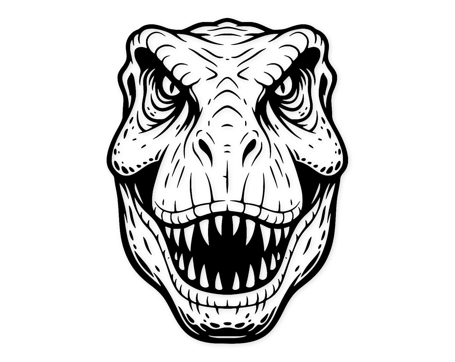 T-Rex Head Svg Png: Bold Design For Cut Files