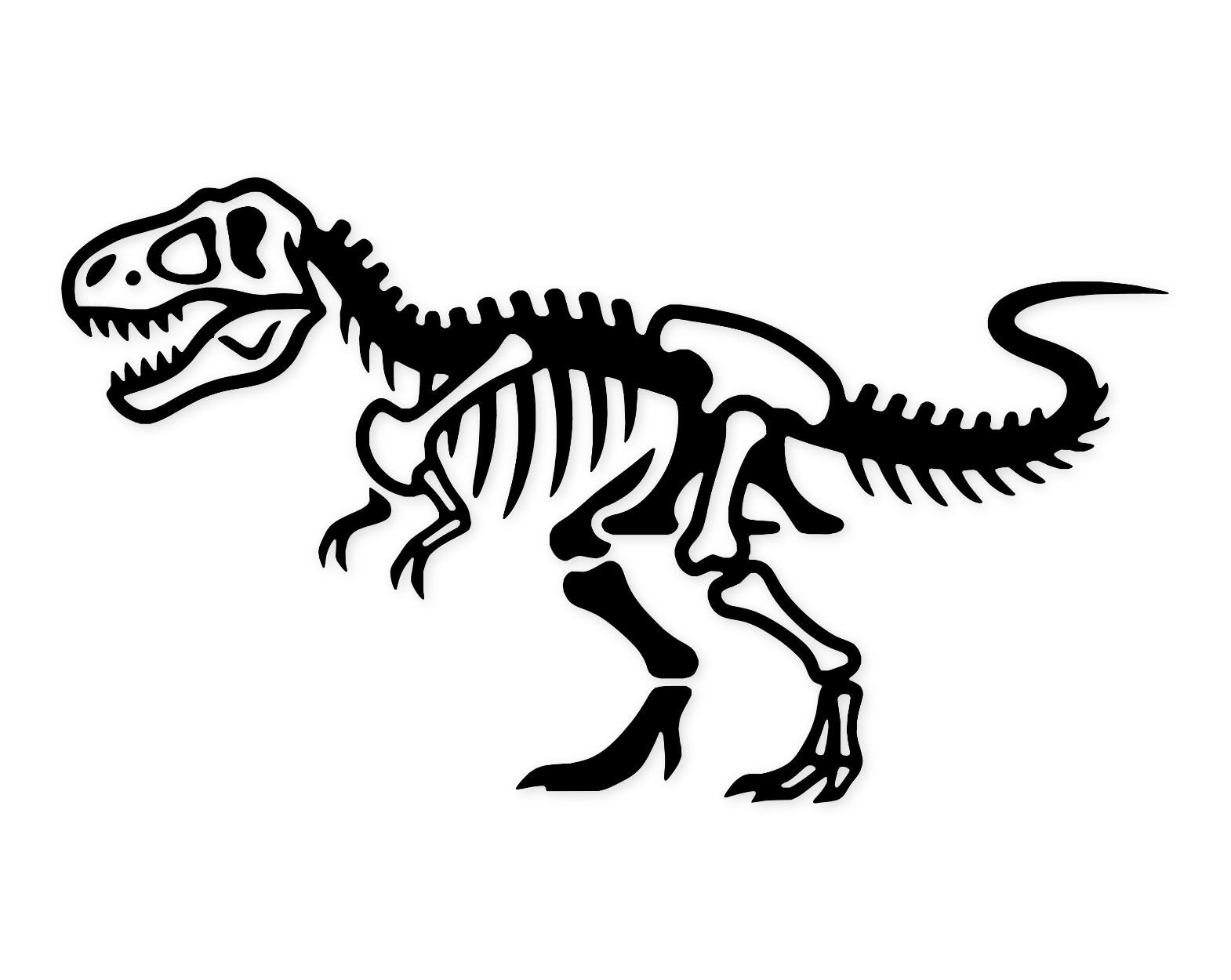 T-Rex Skeleton Icon Svg Png: Bold Fossil Design For Cutting