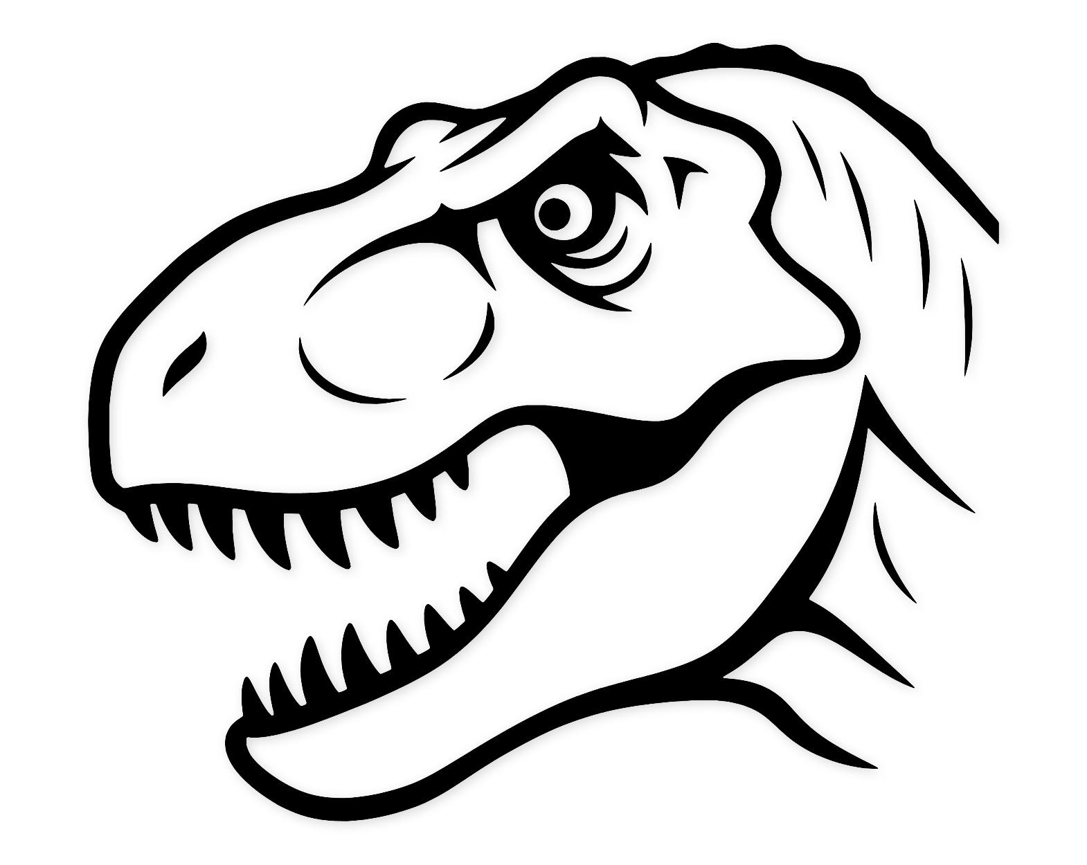 T-Rex Head Profile Svg Png: Minimalist Design For Crafts