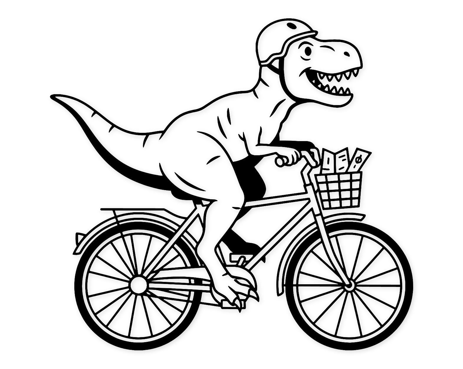 T-Rex On A Bicycle Svg Png: Whimsical Design For Dad's Gifts