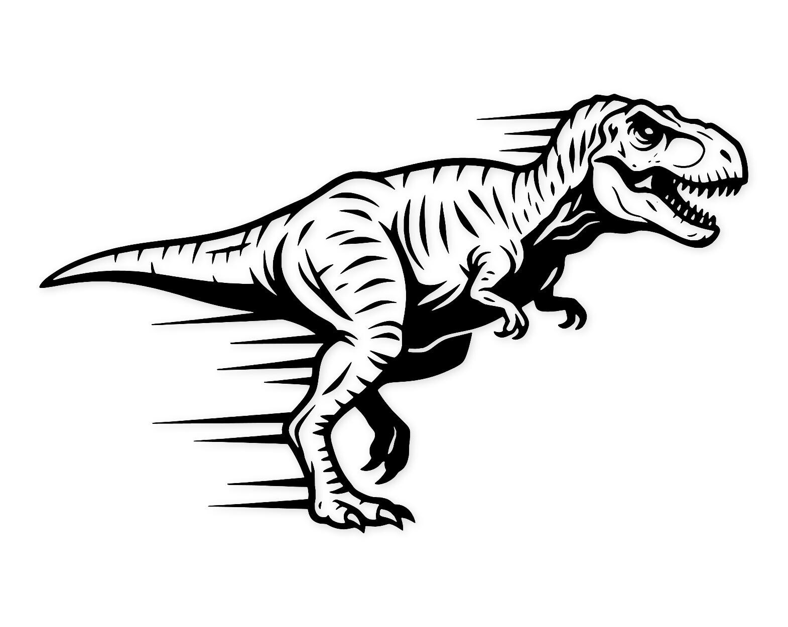 T-Rex Running Fast Svg Png: Bold High Contrast Design For Cricut