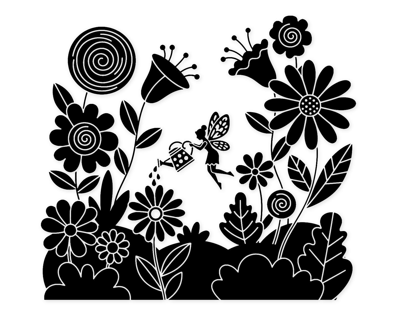 Fairy Garden Svg Png: Whimsical Cut File For Scrapbooking