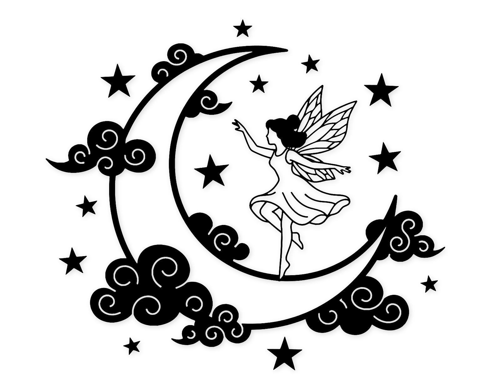 Moonlit Fairy Dance Svg Png: Cut Ready Digital Design For Cricut Silhouette