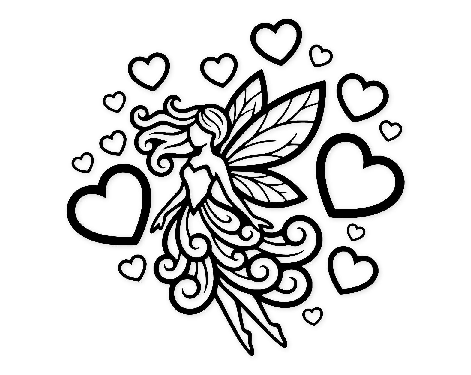 Fluttering Hearts Svg Png: Bold Black And White Cut Files For Love Themes