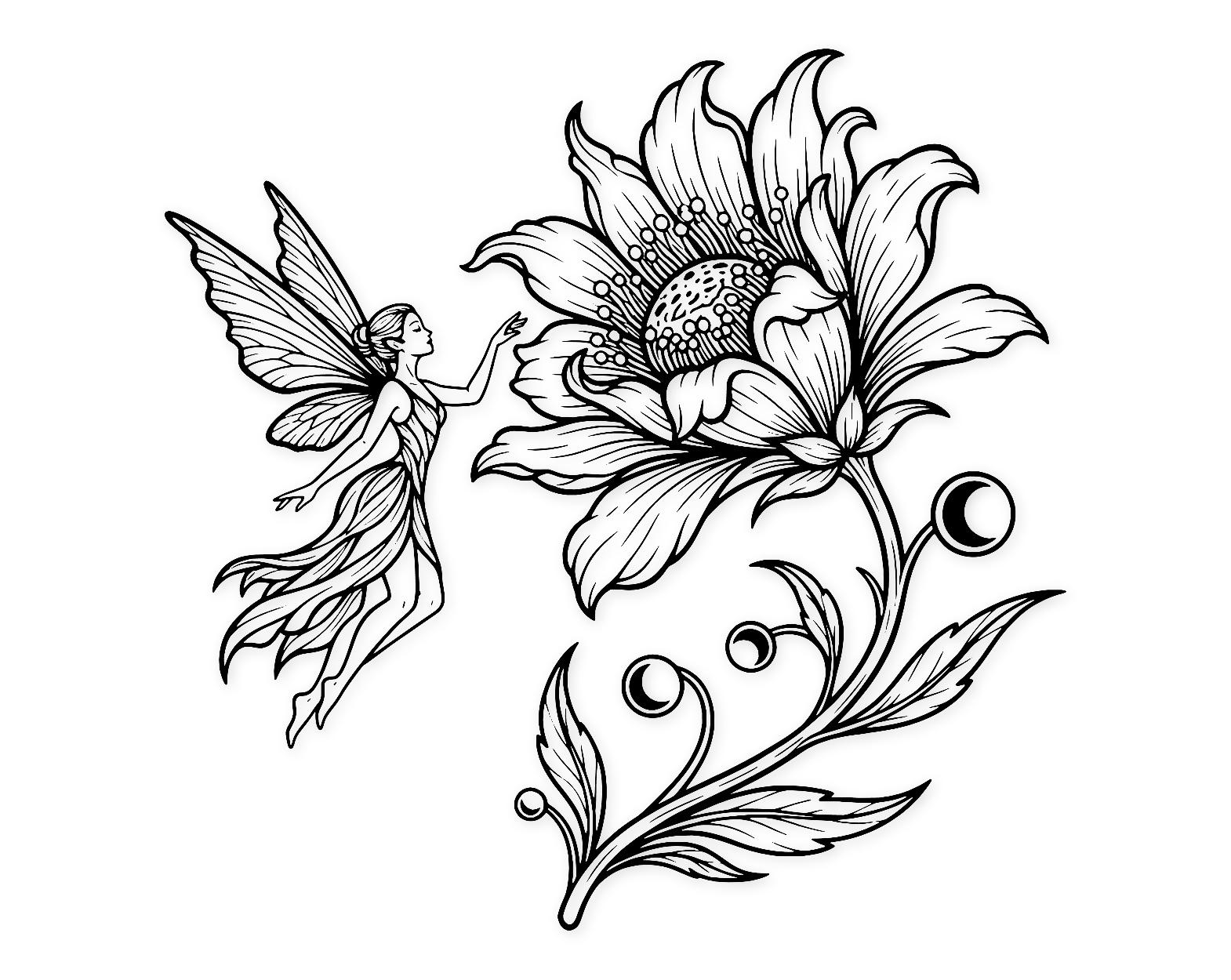 Night Bloom Fairy Svg Png: Bold High Contrast Design For Cricut