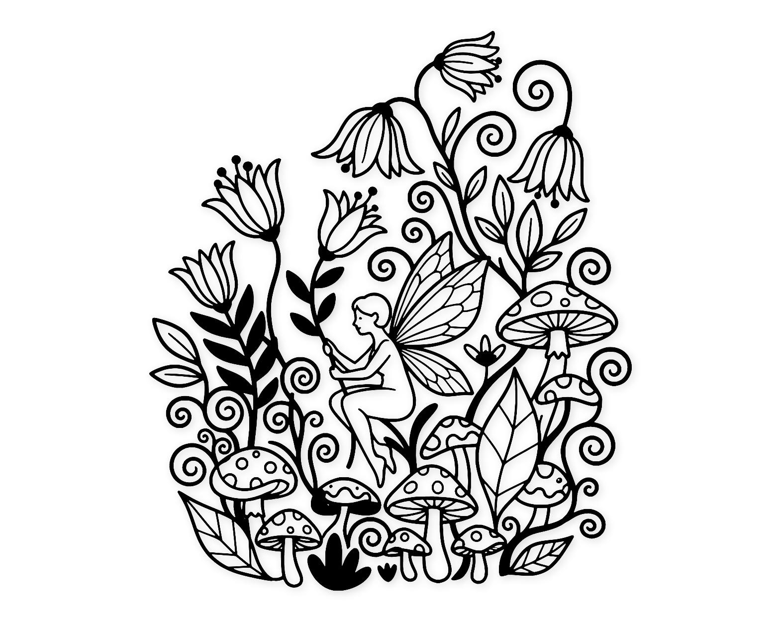 Garden Of Whimsy Svg Png: Cut Ready Digital Design For Cricut Silhouette