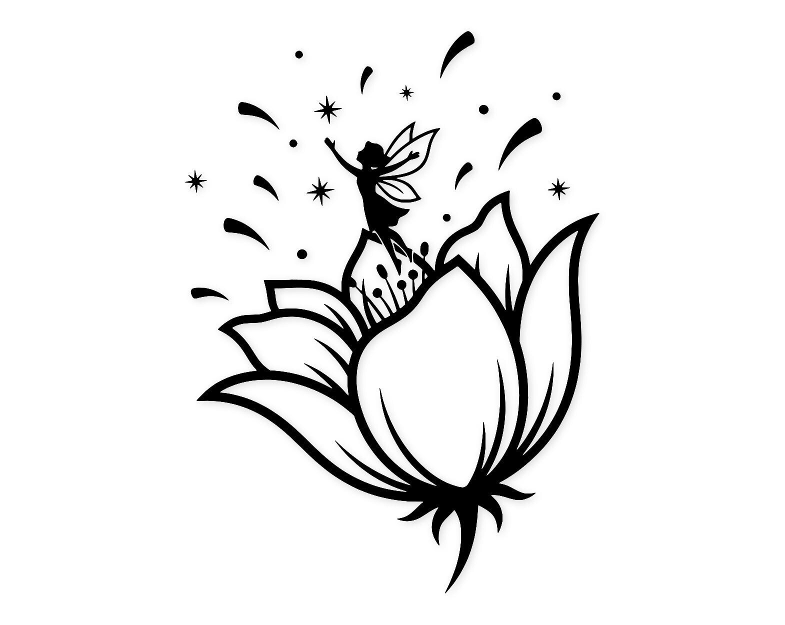 Fairy Bloom Burst Svg Png: Bold Floral Design For Celebrations