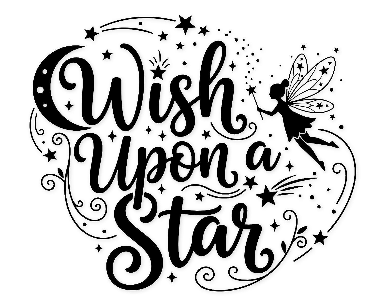 Wish Upon A Star Svg Png: Whimsical Typography For Crafts