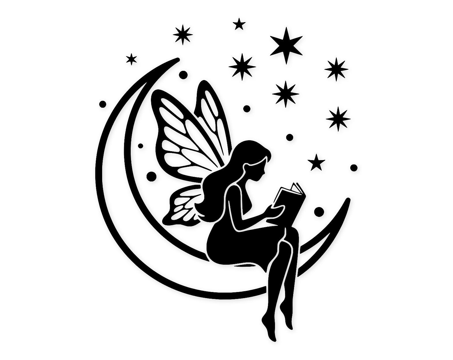 Fairy Moonlight Svg Png: Whimsical Cut File For Decor
