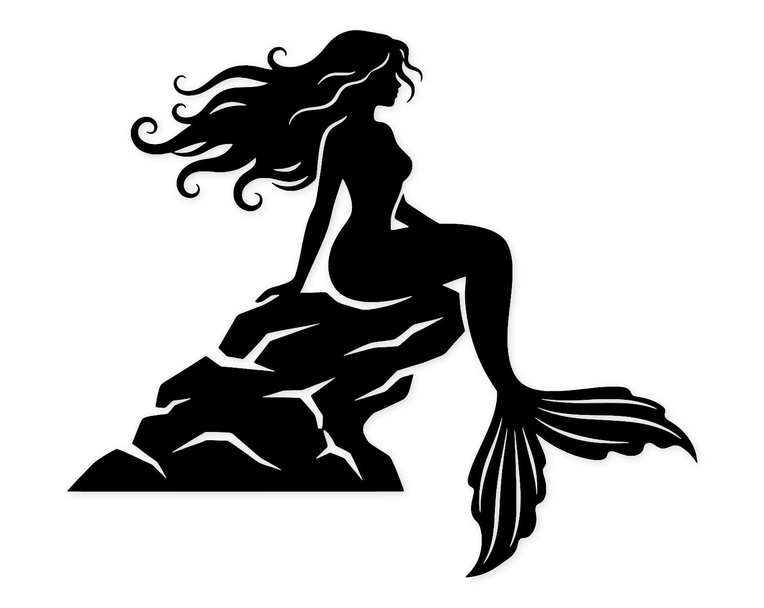 Mermaid Silhouette Svg Png: Bold Clean Lines For T-Shirts
