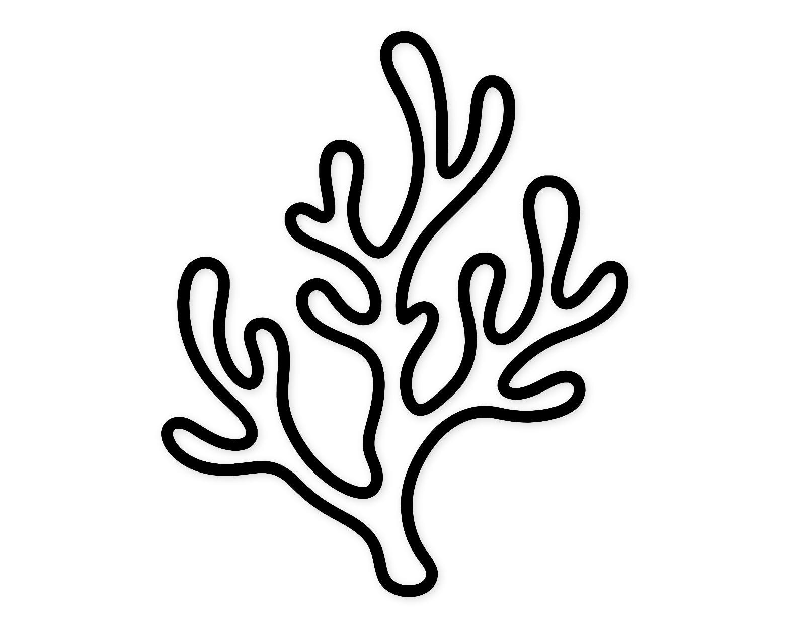 Coral Branch Svg Png: Bold High Contrast Design For Cutting