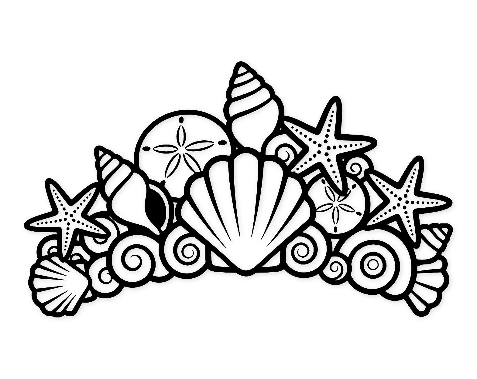 Shell Crown Svg Png: Cut Ready Digital Design For Cricut Silhouette
